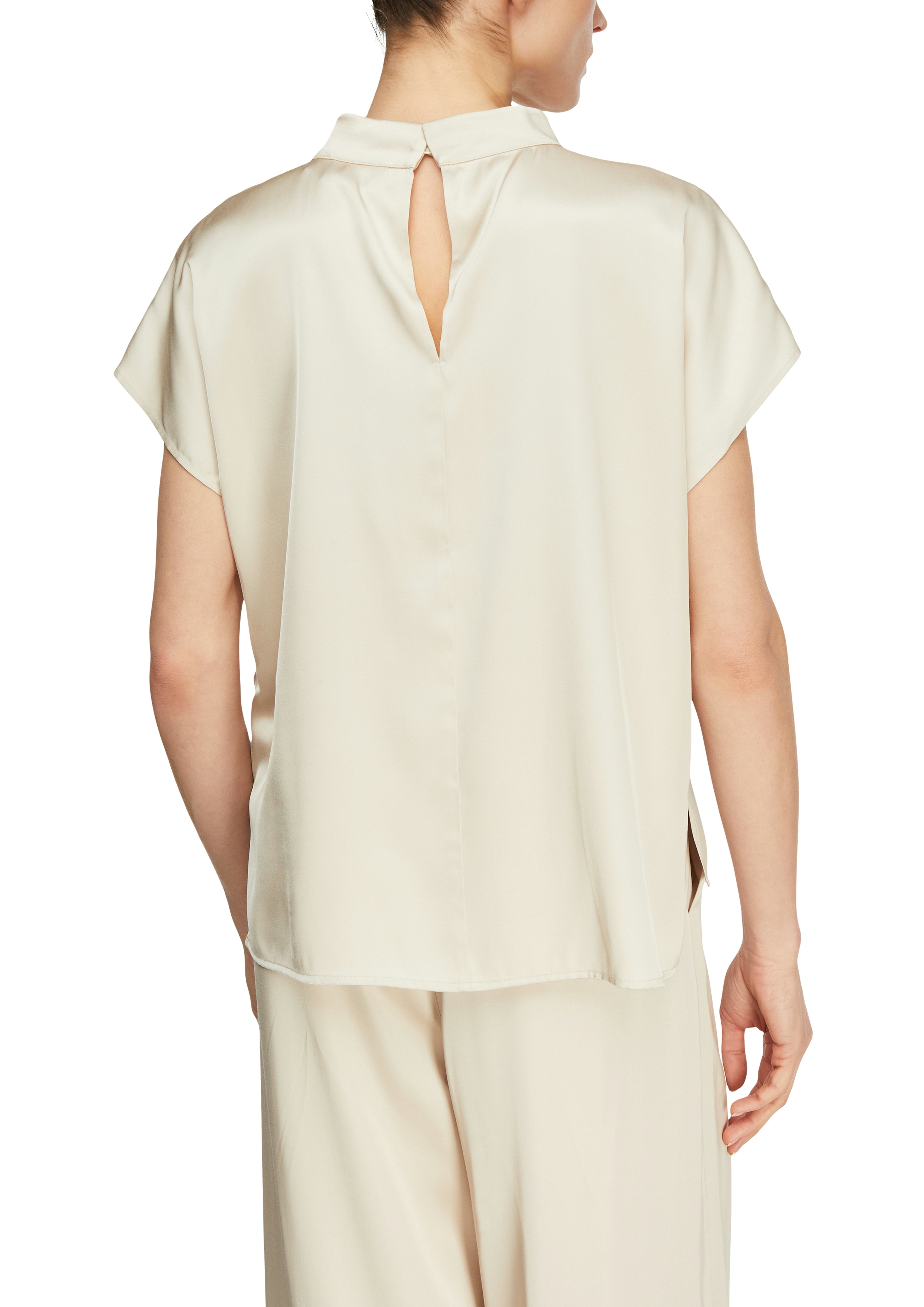 Bluse mit Cap-Sleeves