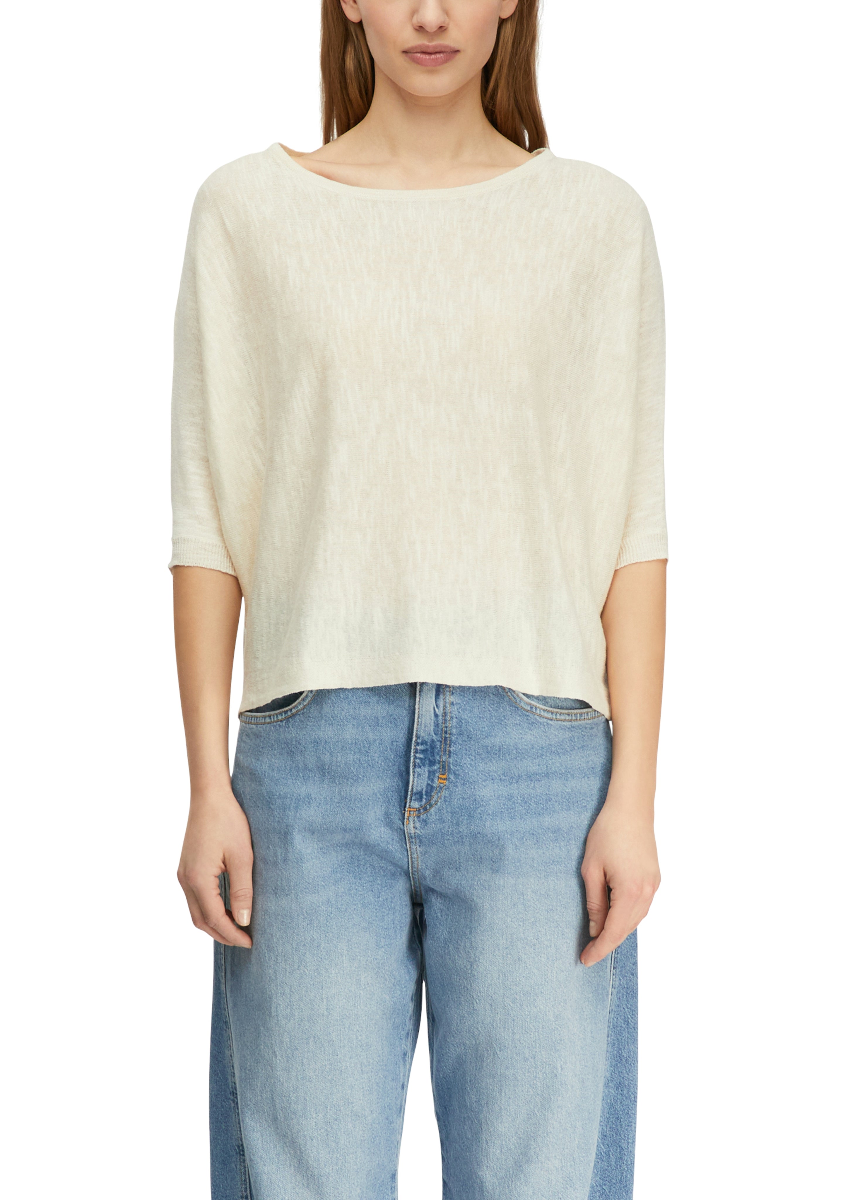 Comma Strickpullover White