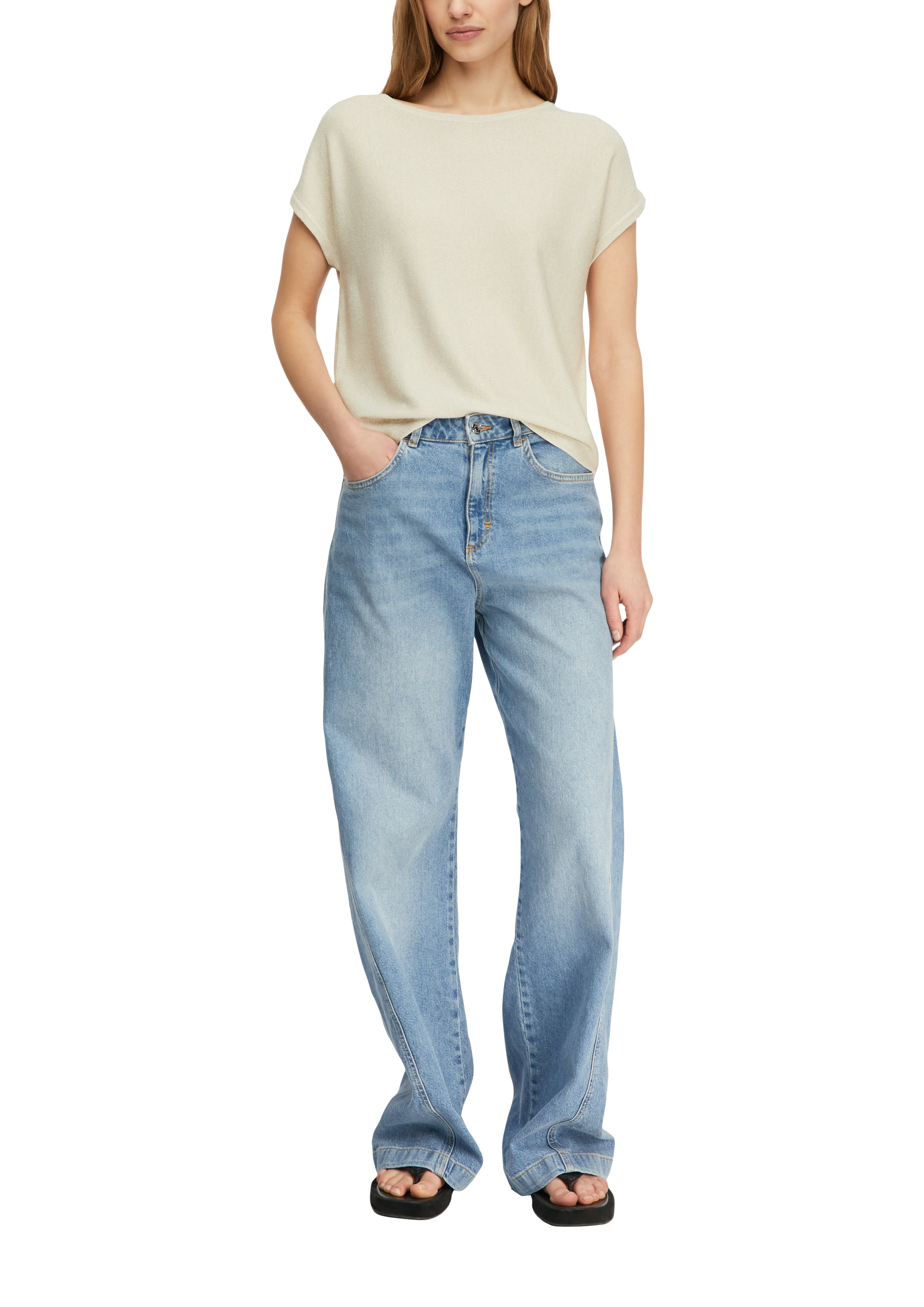 Comma Strickpullover White