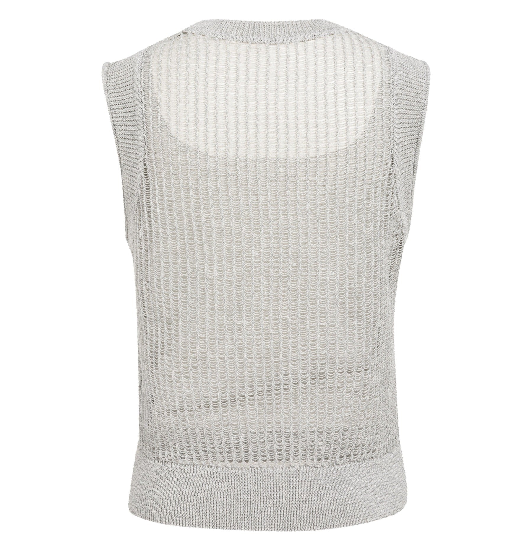 Ärmelloser Strickpullover im Lagenlook