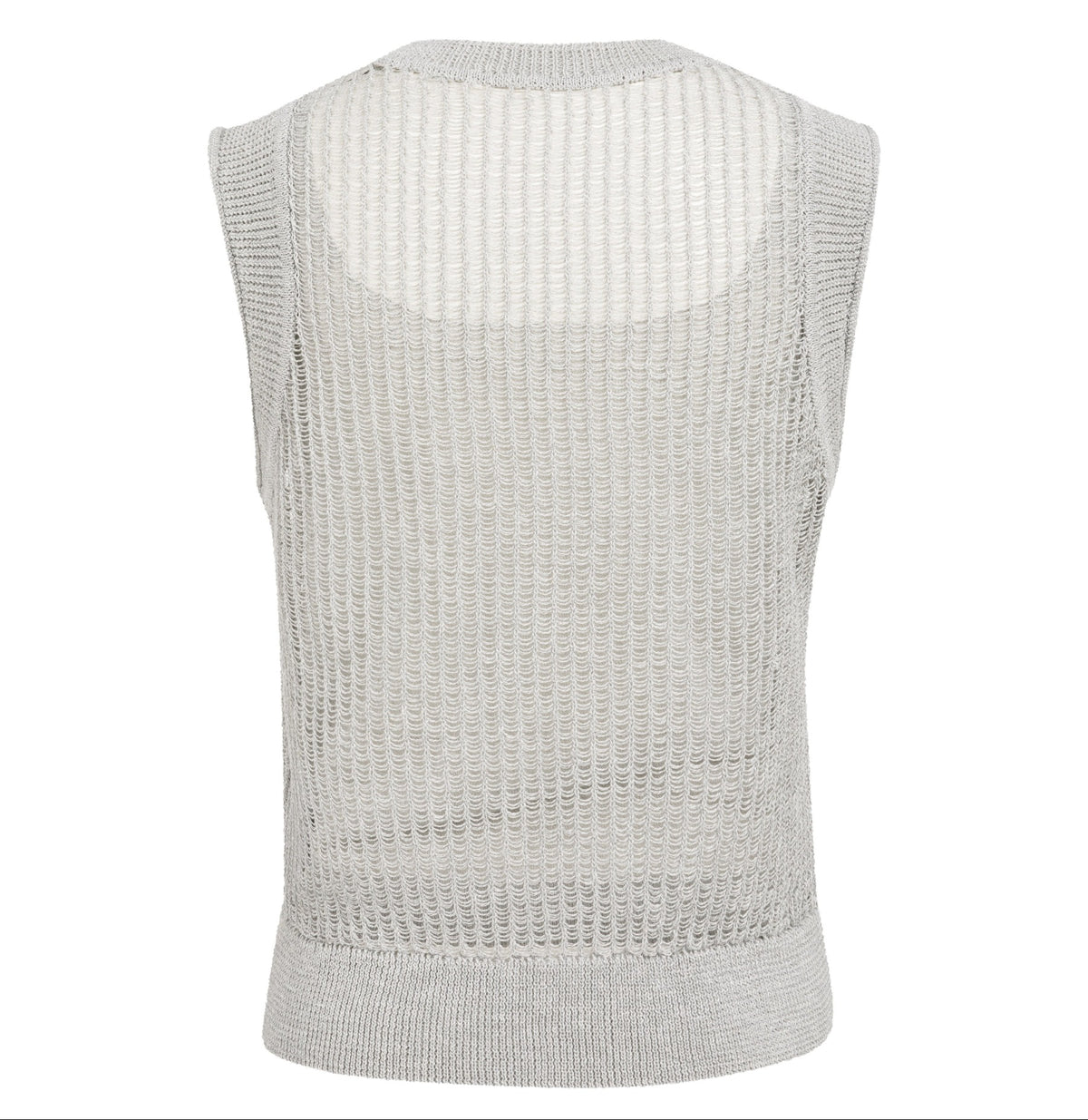 Ärmelloser Strickpullover im Lagenlook