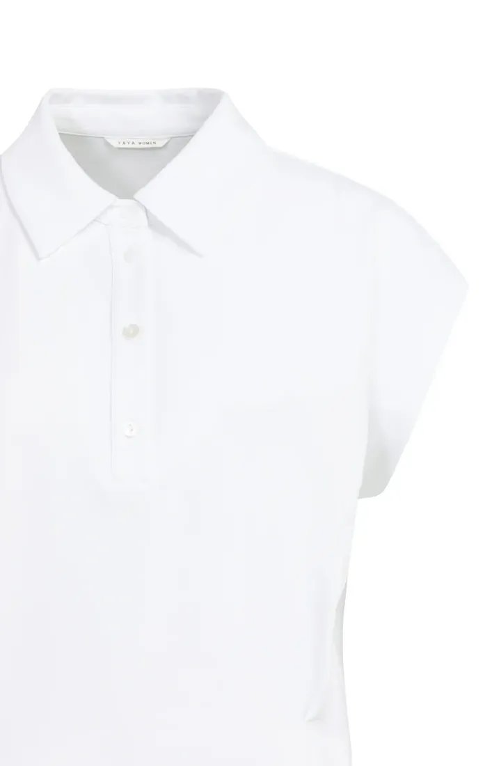 Ärmellose Jersey-Bluse mit taillierenden Nähten