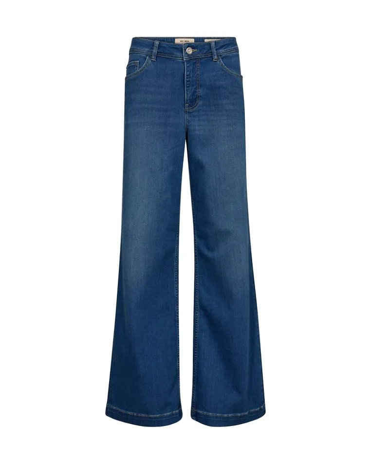 Mos Mosh Flared Leg Mid Blue
