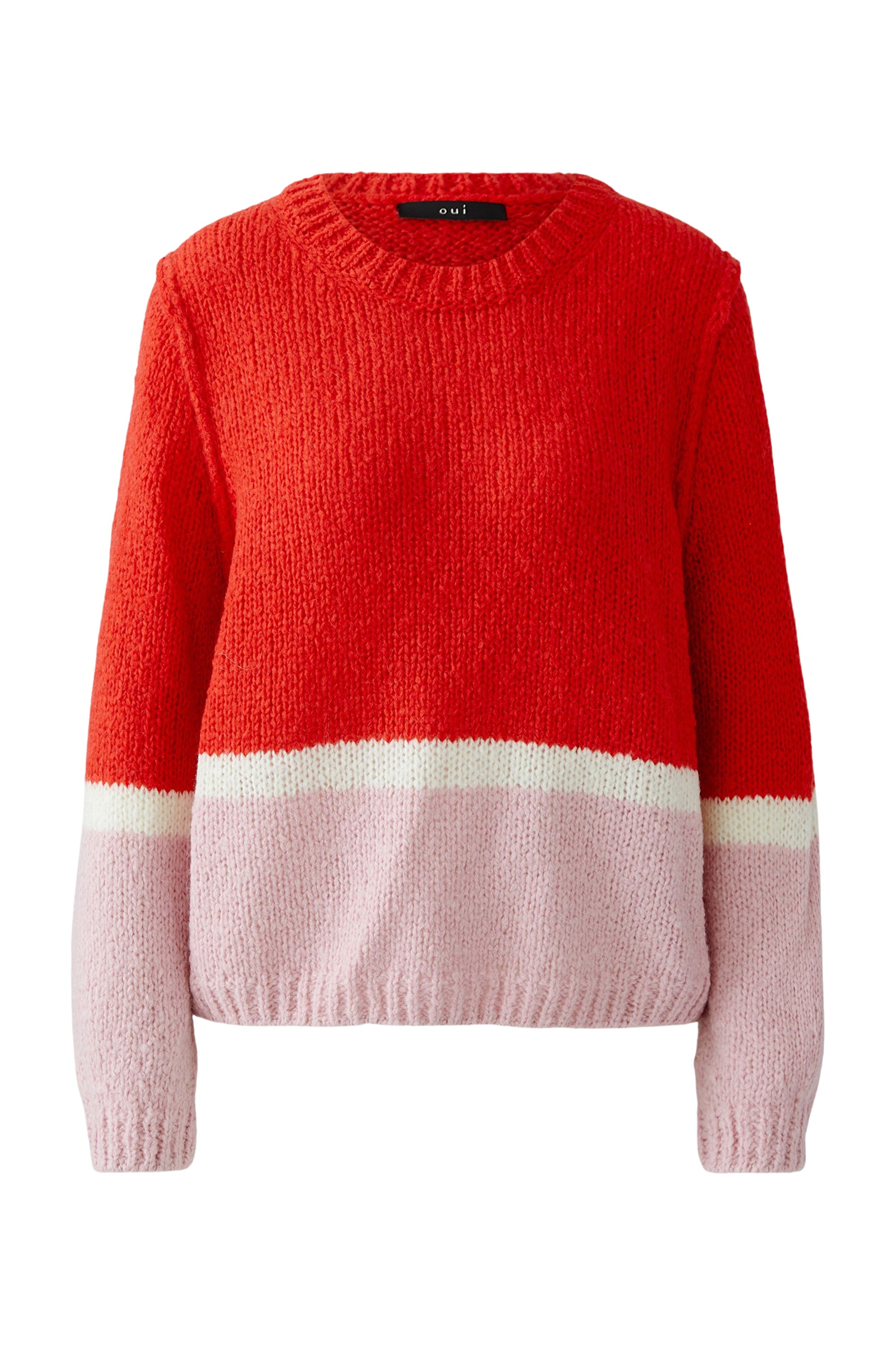 Oui Strickpullover Red Rose