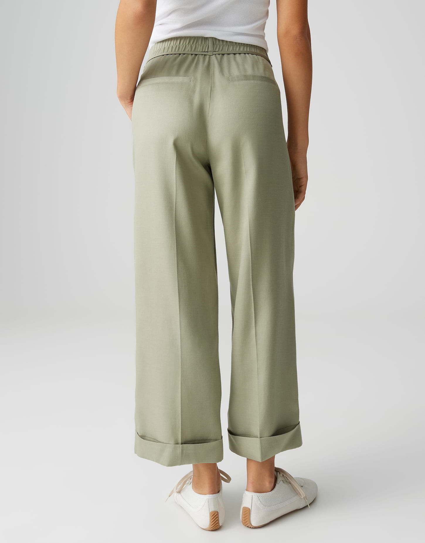 Opus Wide Leg Pale Olive