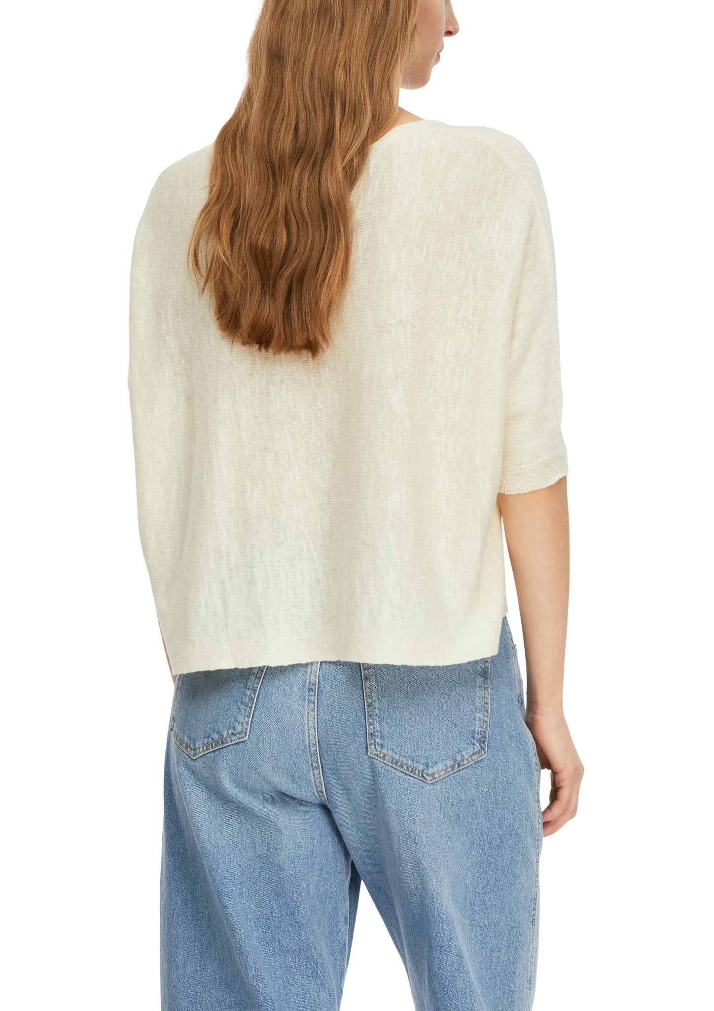 Comma Strickpullover White