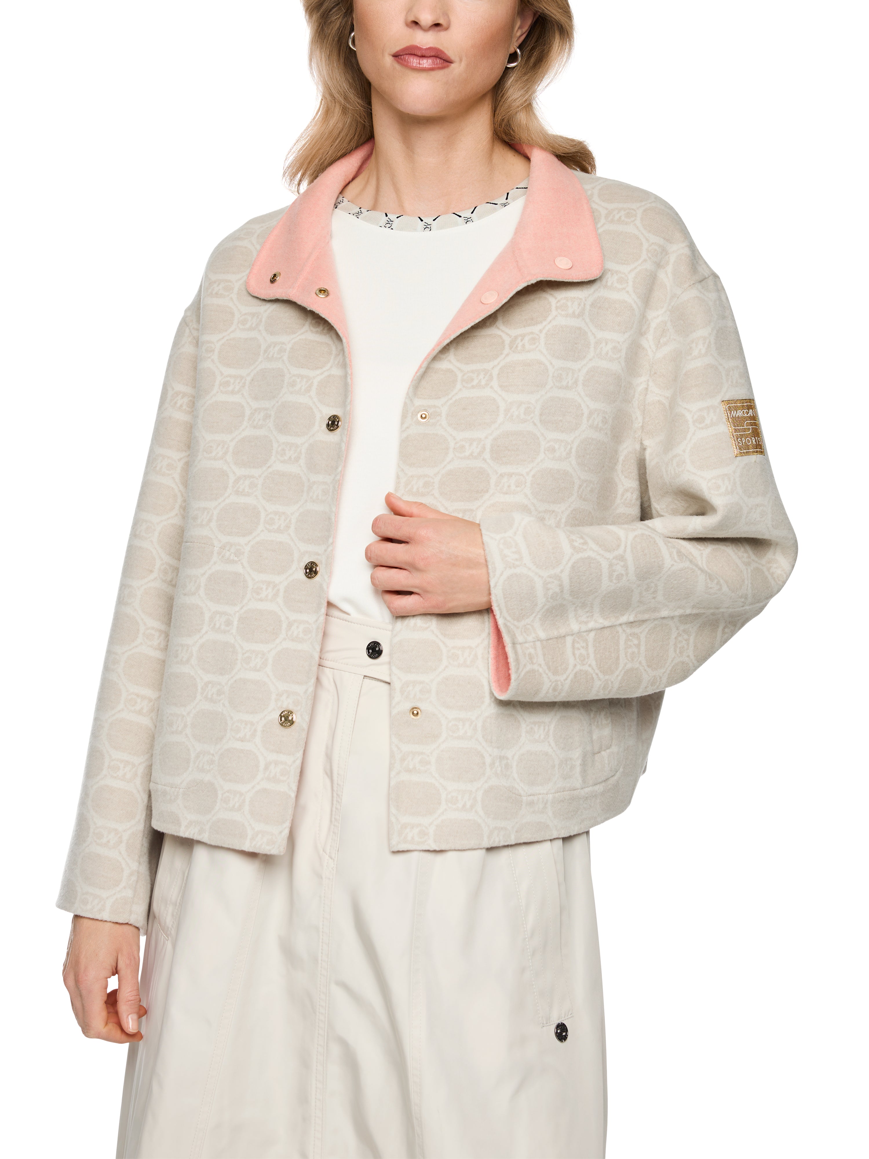 Wendejacke mit Chain-Logo-Print