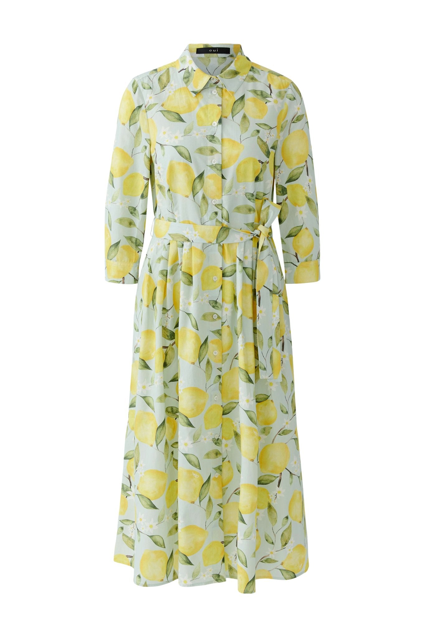 Hemdblusenkleid mit Zitronen-Print