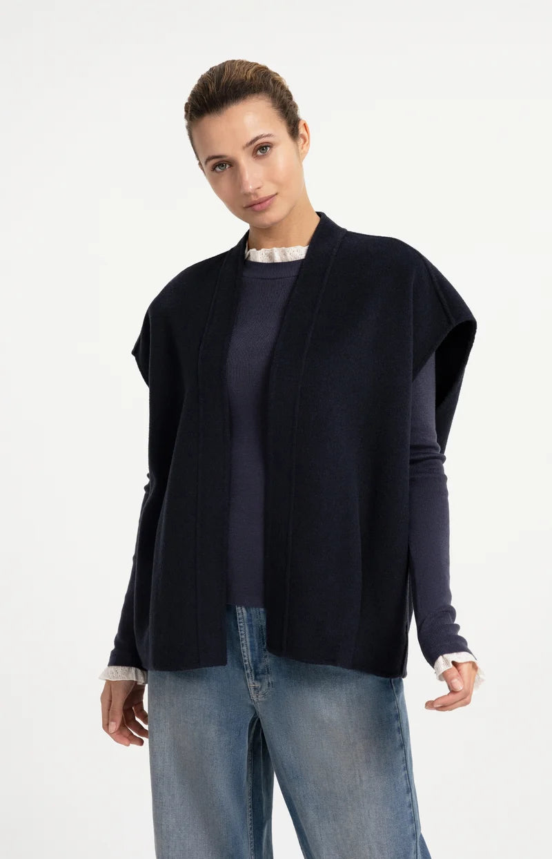 Oversize-Weste aus Wollmischung