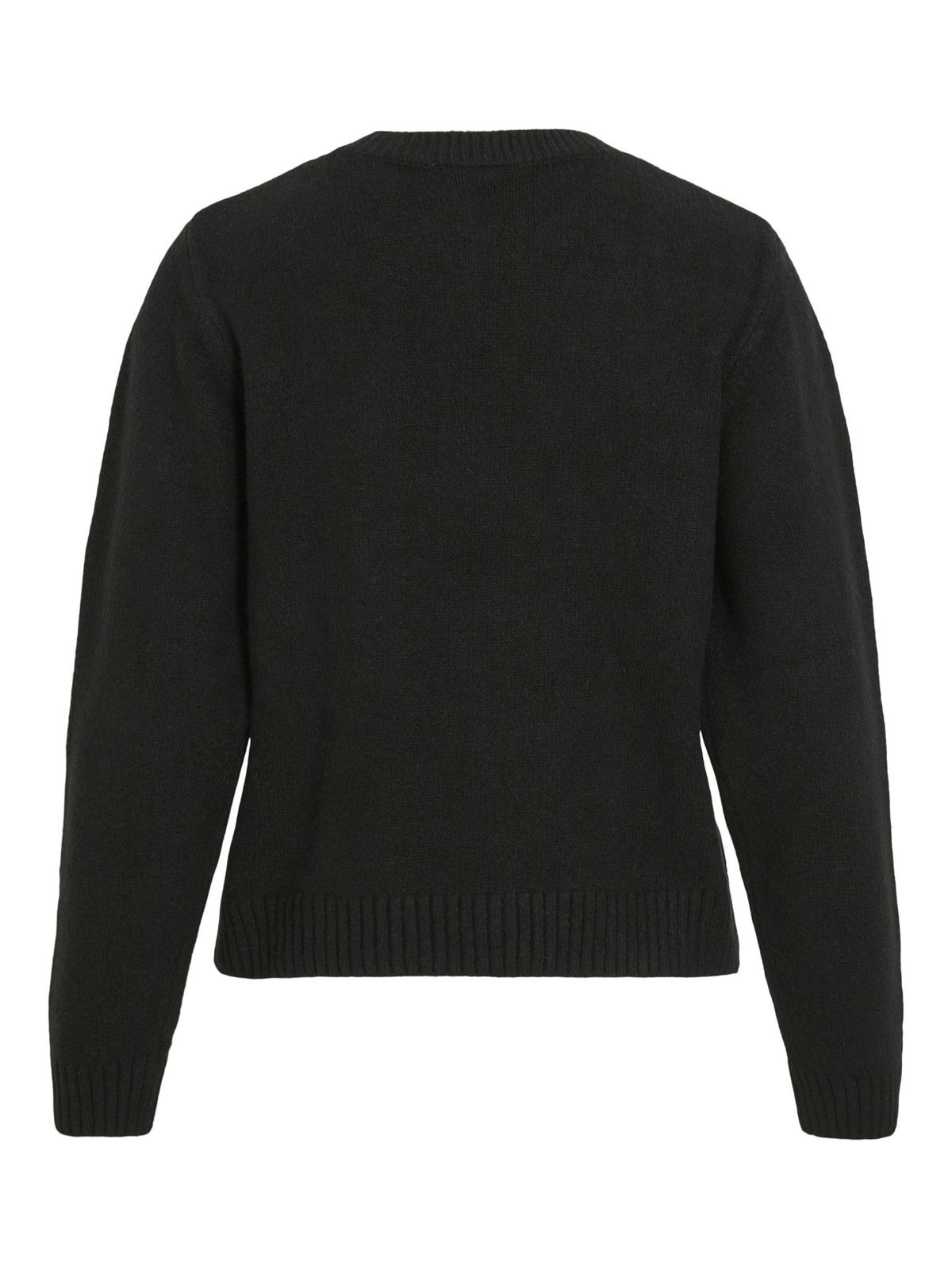 VILA Strickpullover Black Beauty/Lipo Egret