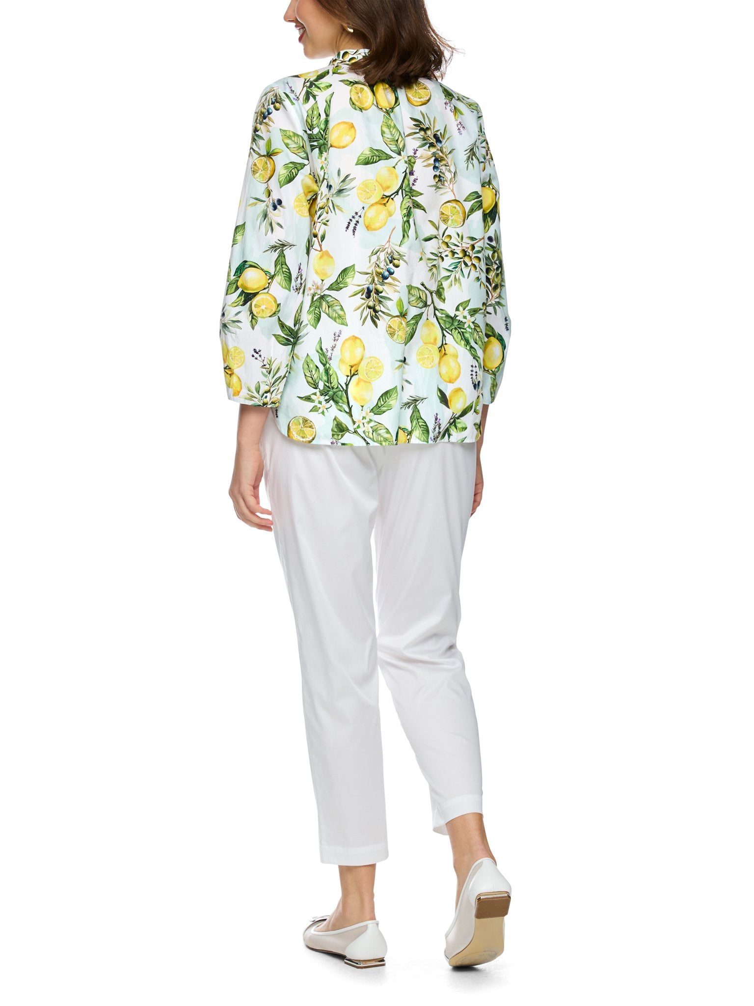 Bluse mit Zitronen-Print