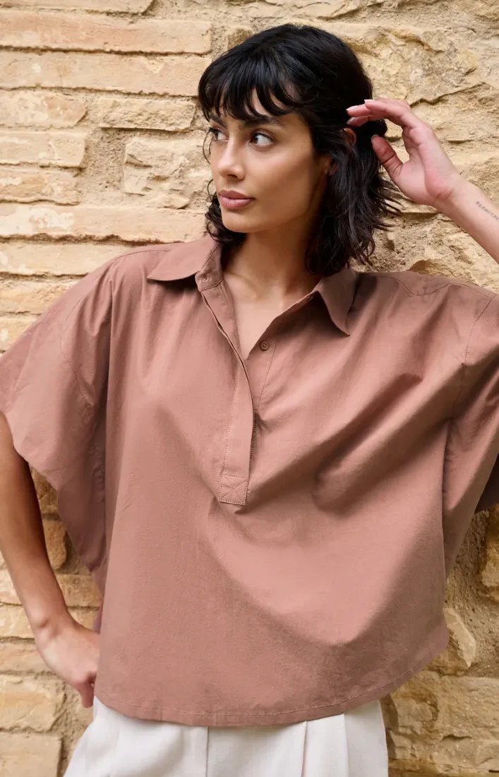 Oversize-Bluse mit weiten Ärmeln