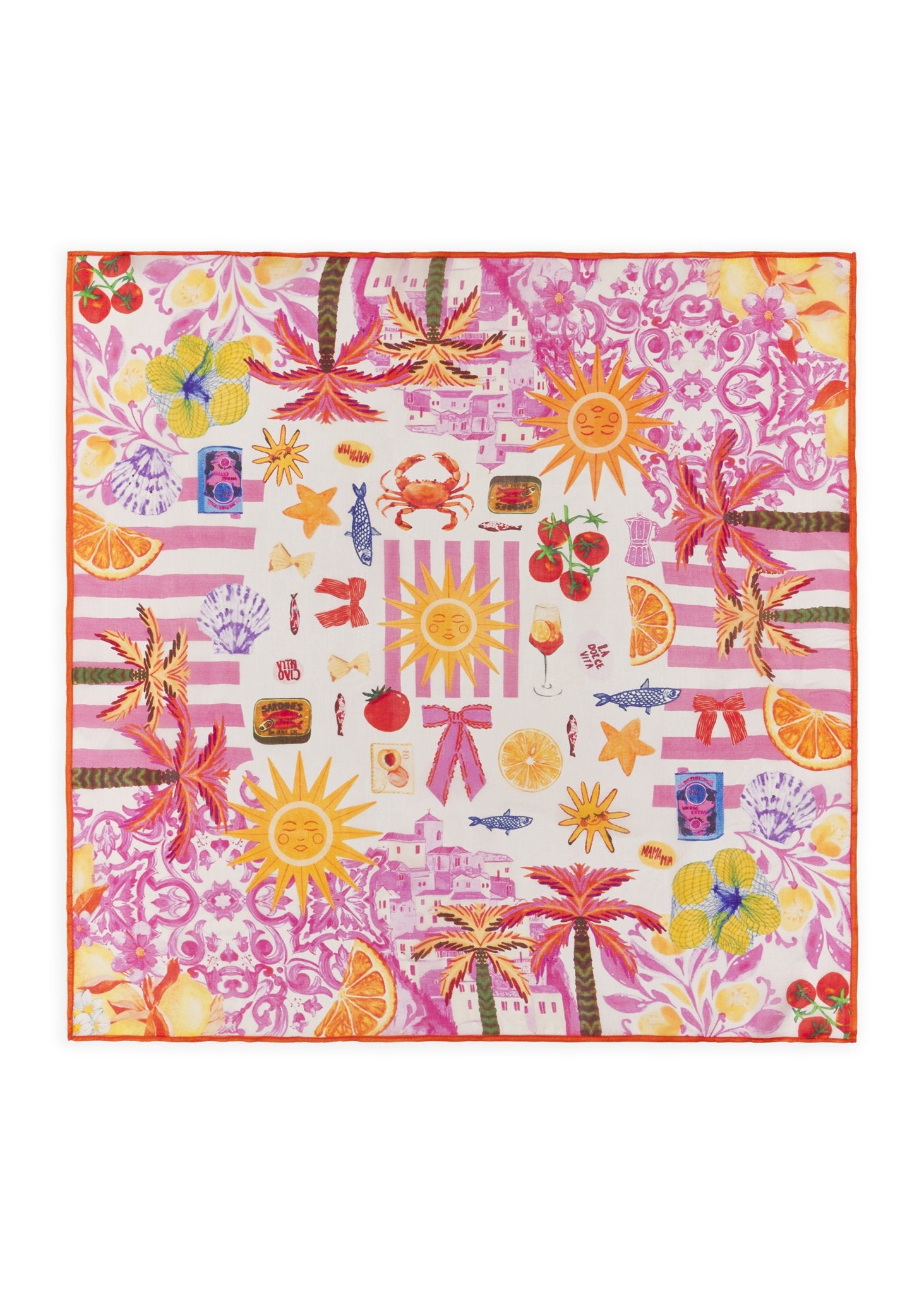 Tuch mit Sommer-Motiven