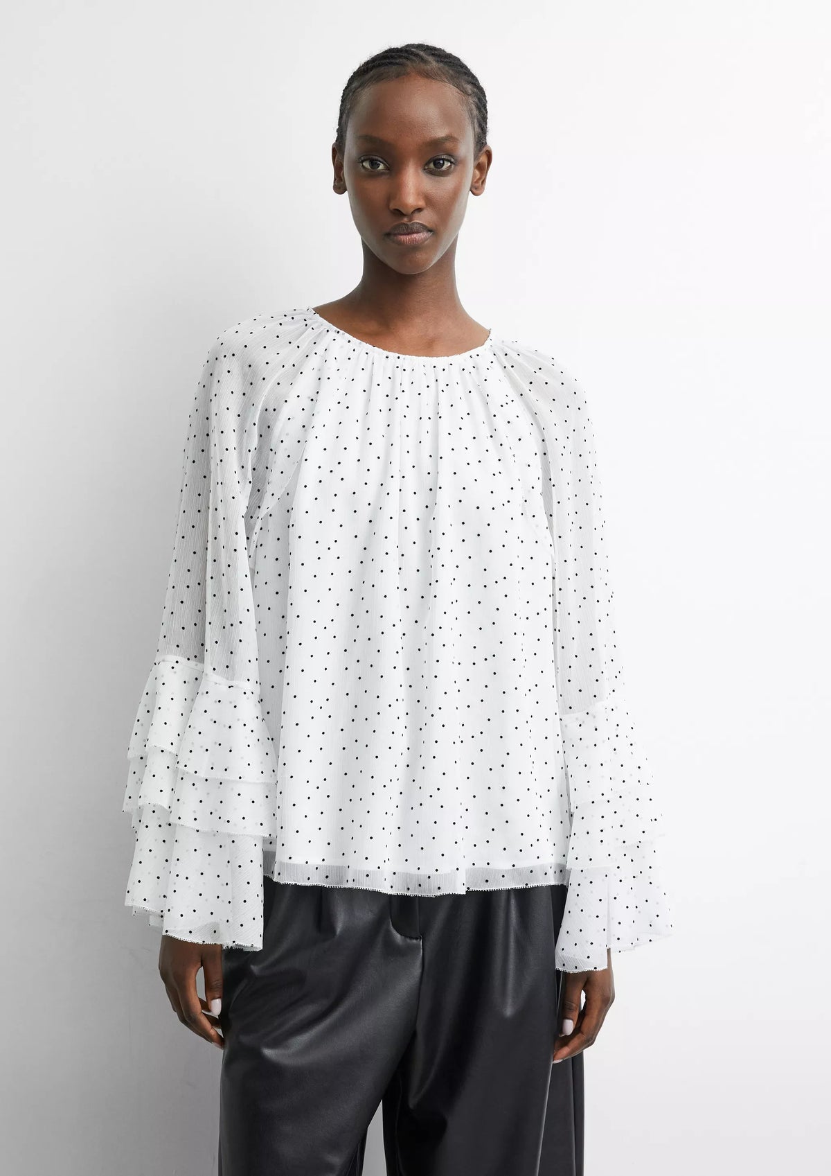 Bluse mit Volants