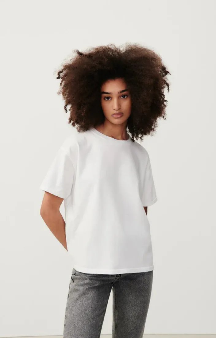 American Vintage T-Shirts Blanc