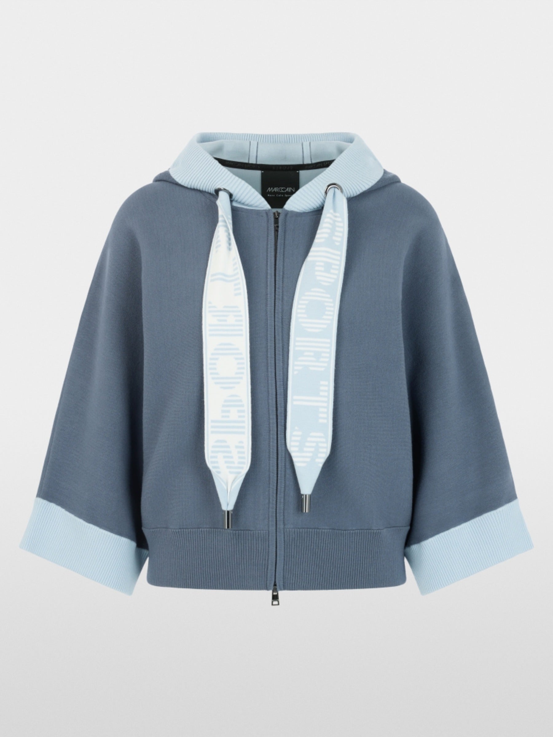 Sweatjacke mit breiten Bändern