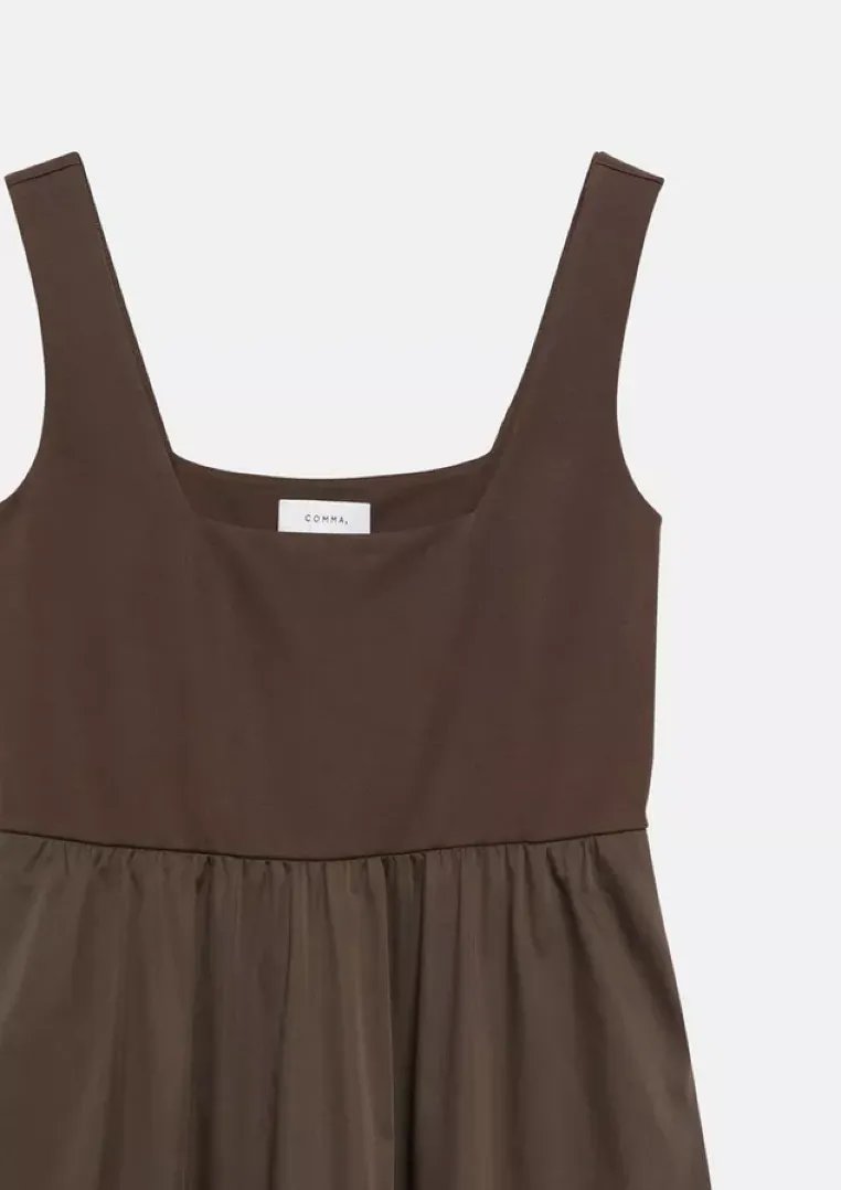 Kleid mit Popeline-Rock