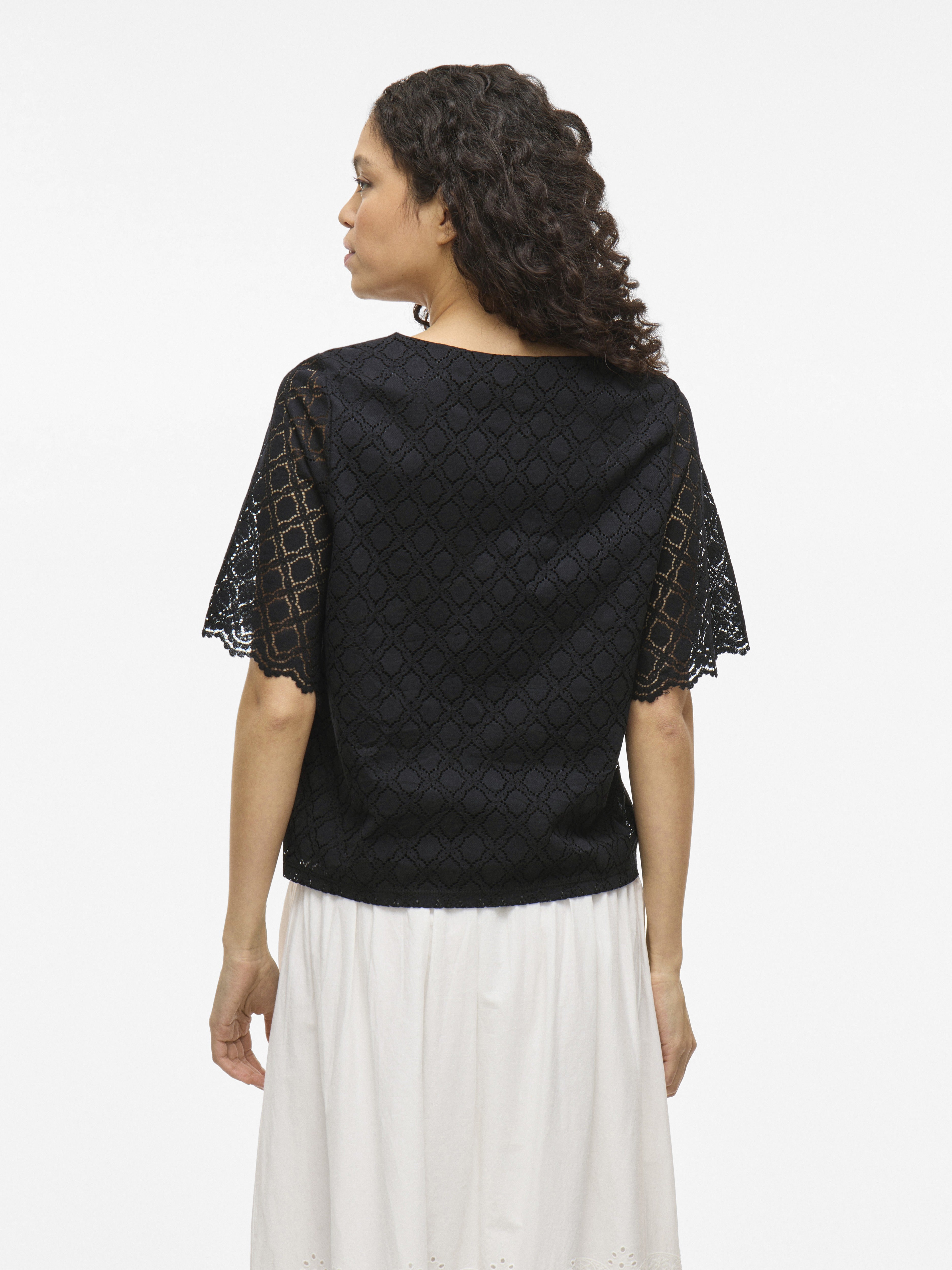 VILA T-Shirts Black Beauty