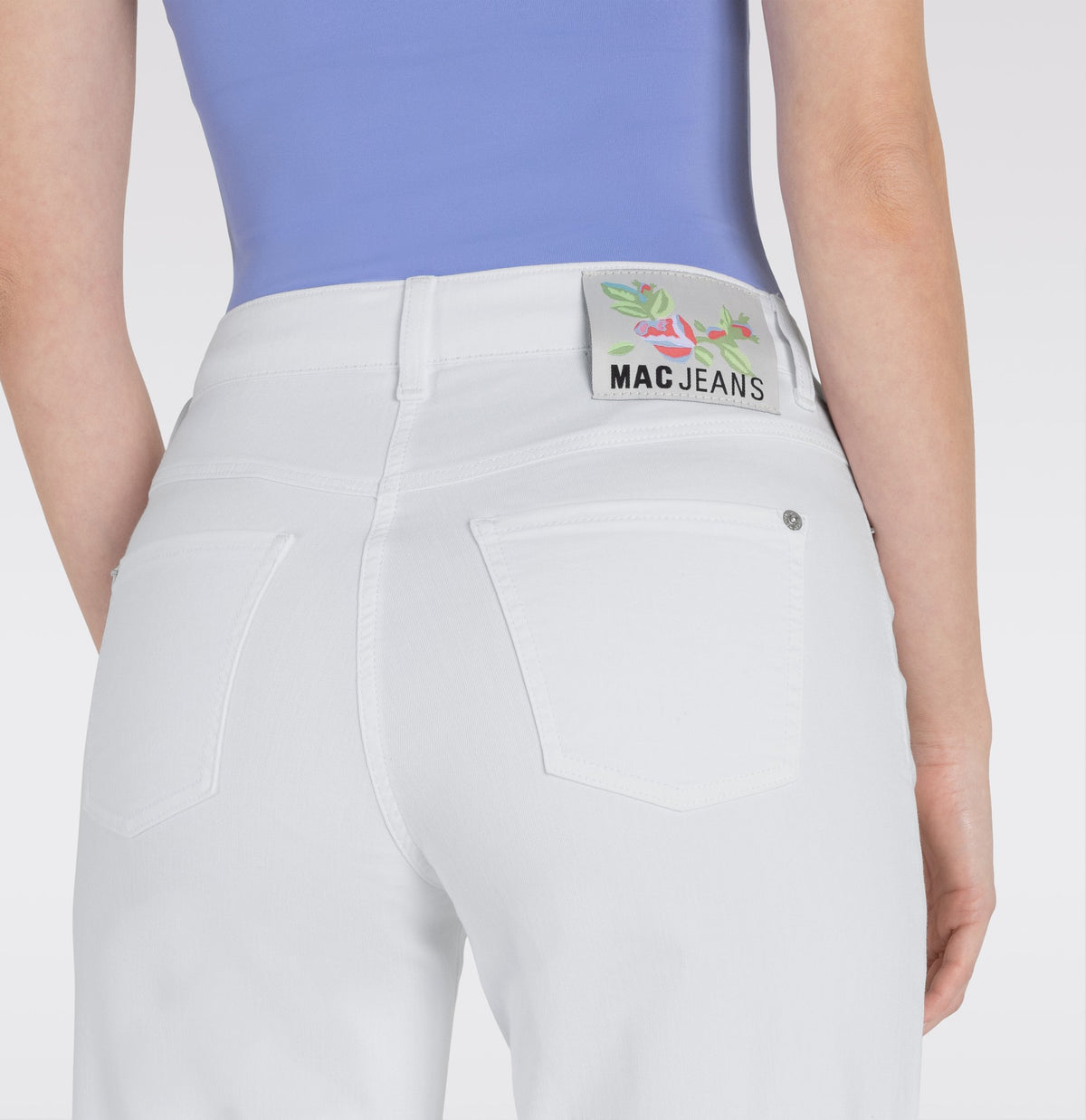 MAC Wide Leg White Denim