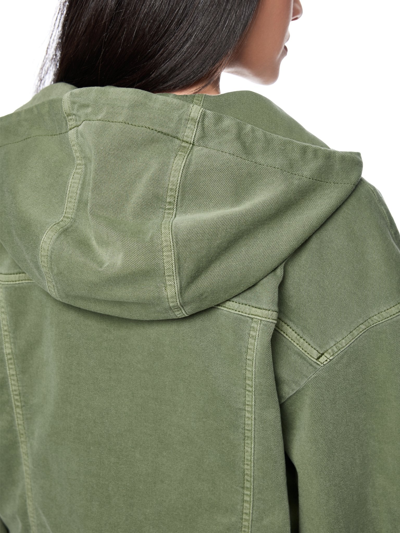 Sportliche Jeansjacke mit Kapuze