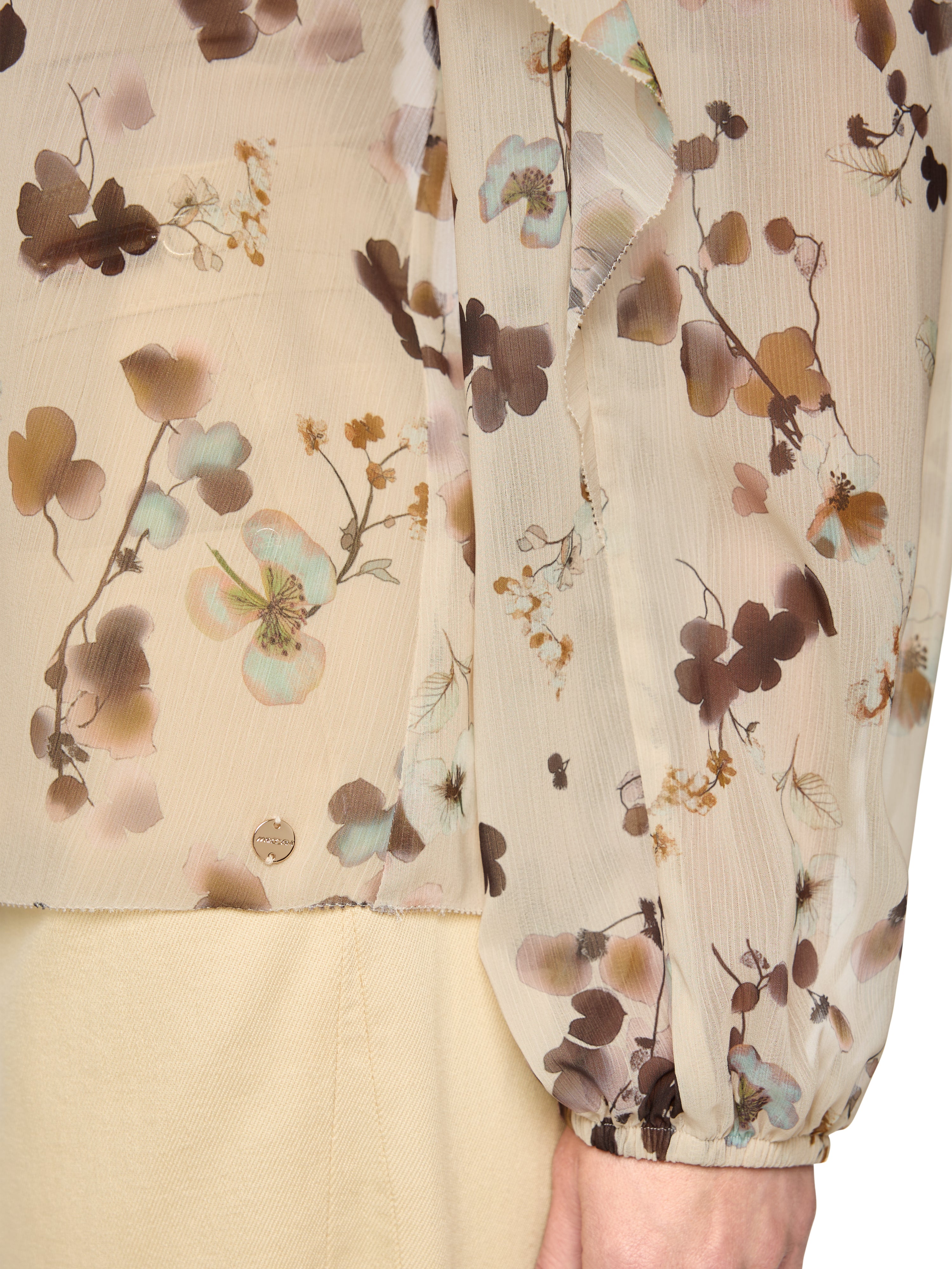 Blüten-Bluse mit Volants