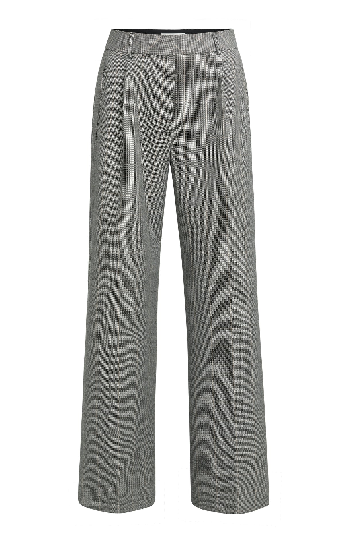 Karierte Hose mit weitem Bein