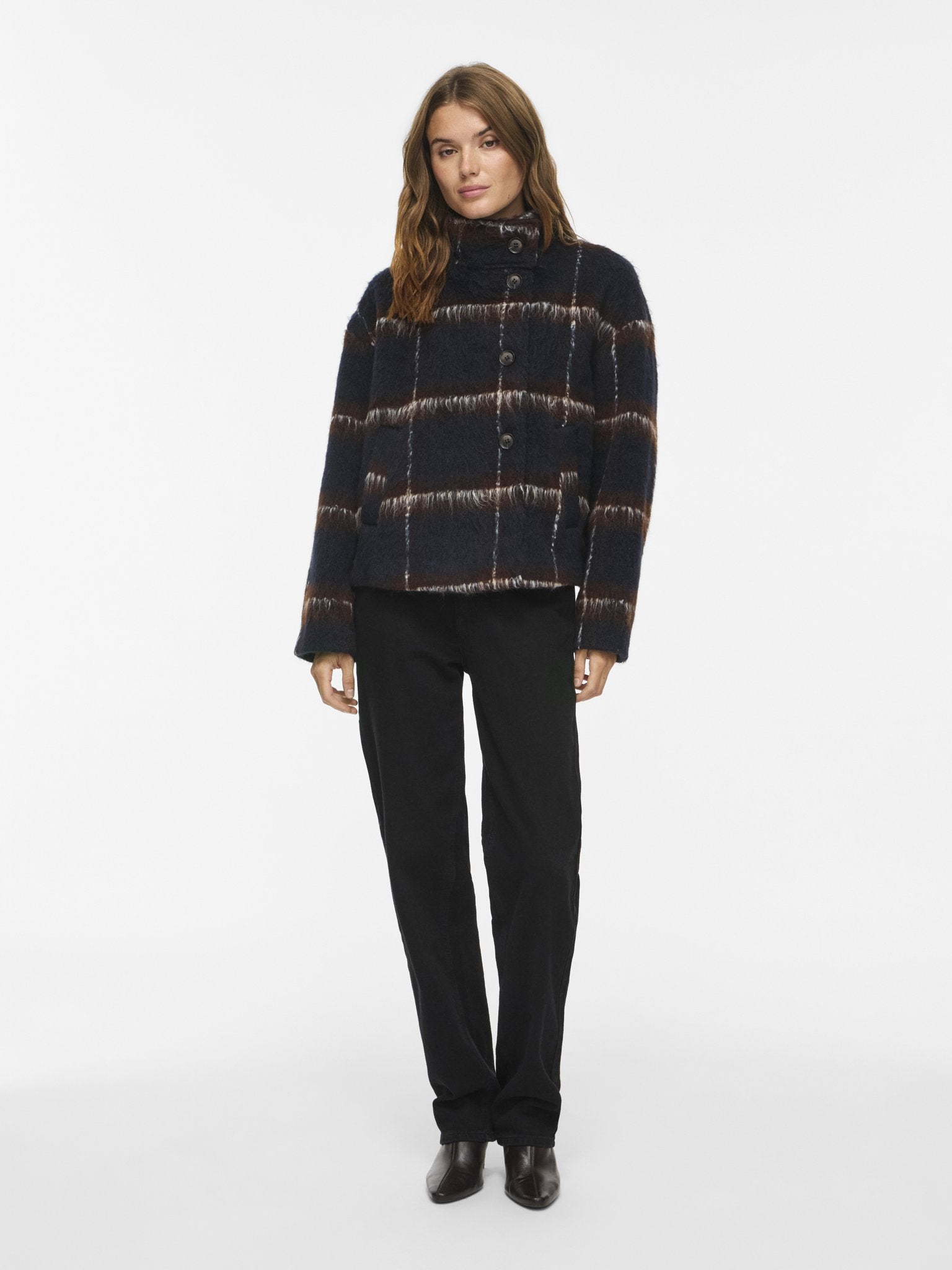 Jacke mit Karo-Muster