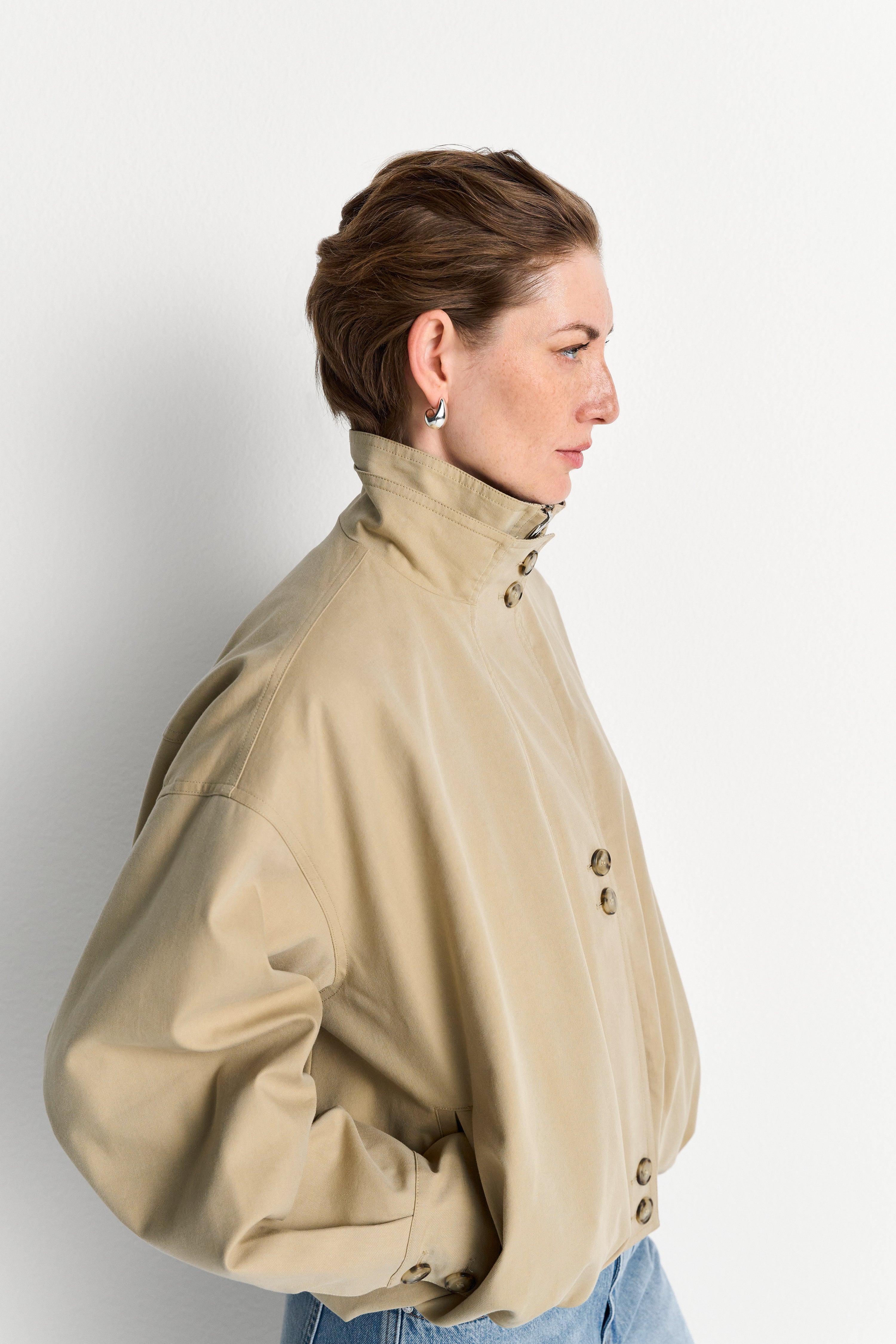 Wendejacke mit Stehkragen