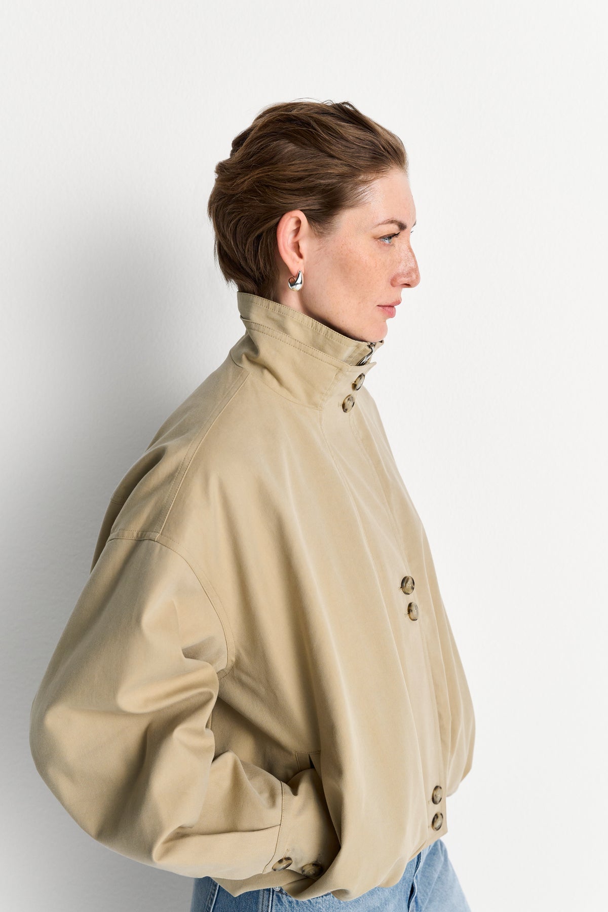Wendejacke mit Stehkragen
