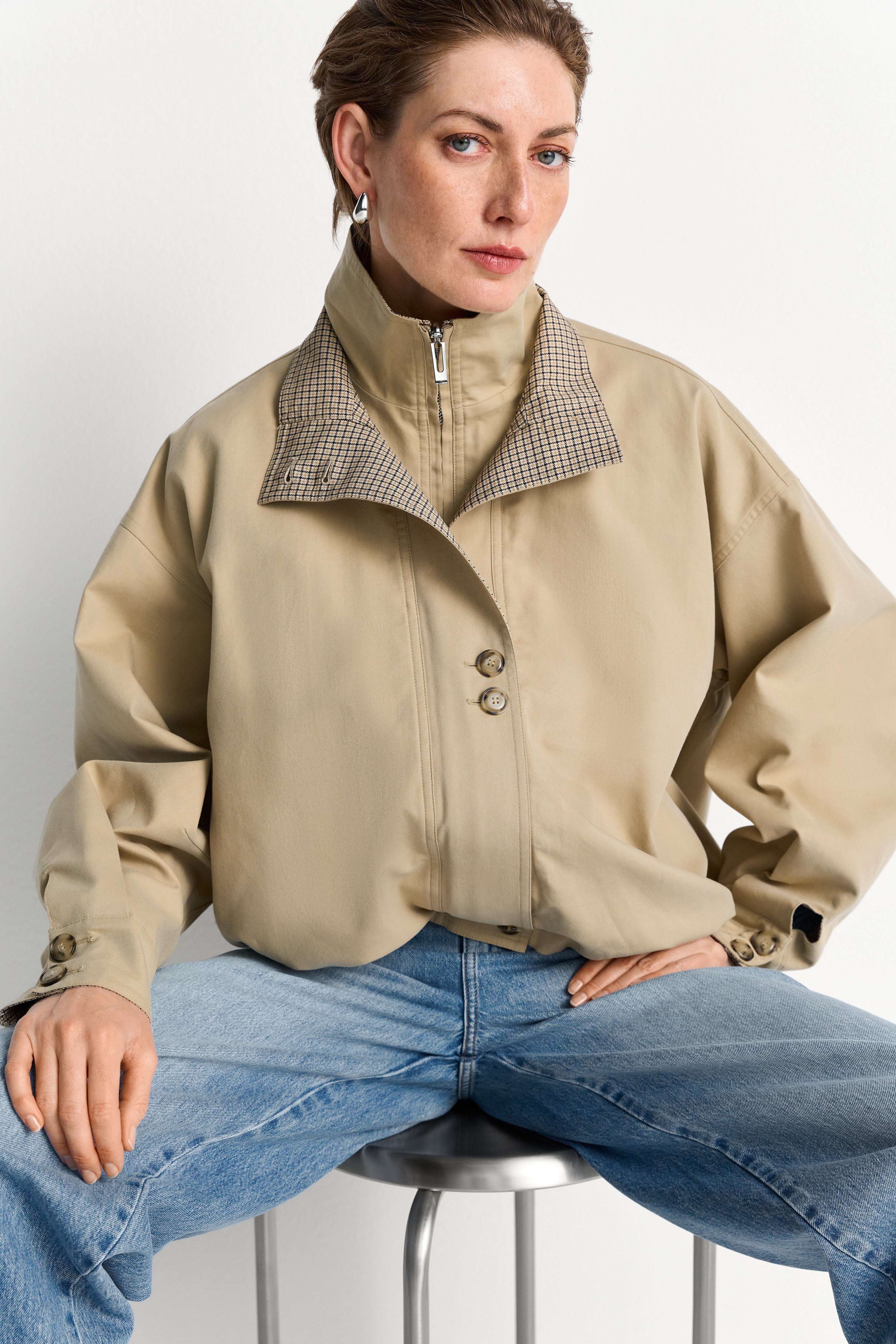 Wendejacke mit Stehkragen