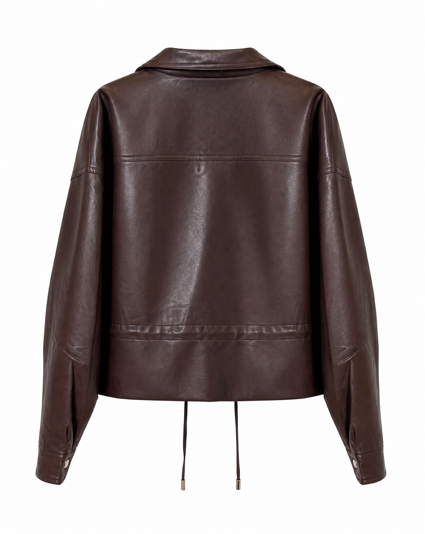 Kunstlederjacke mit Bindeschlaufen
