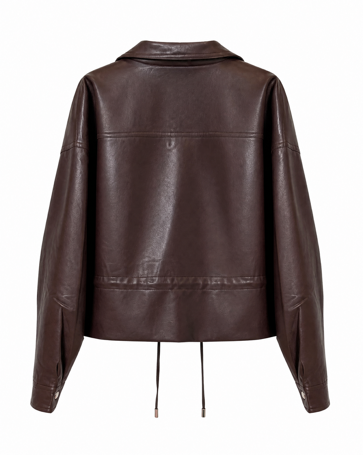 Kunstlederjacke mit Bindeschlaufen