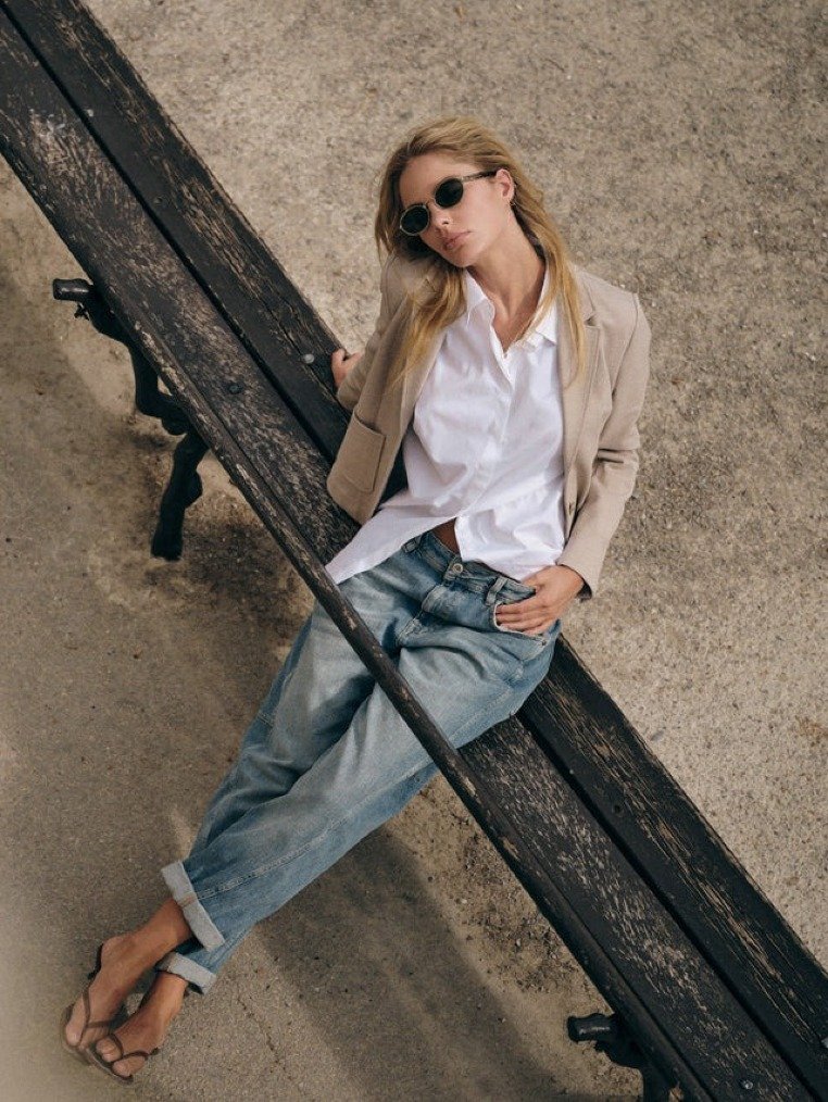 Mos Mosh Relaxed Fit Vintage Blue