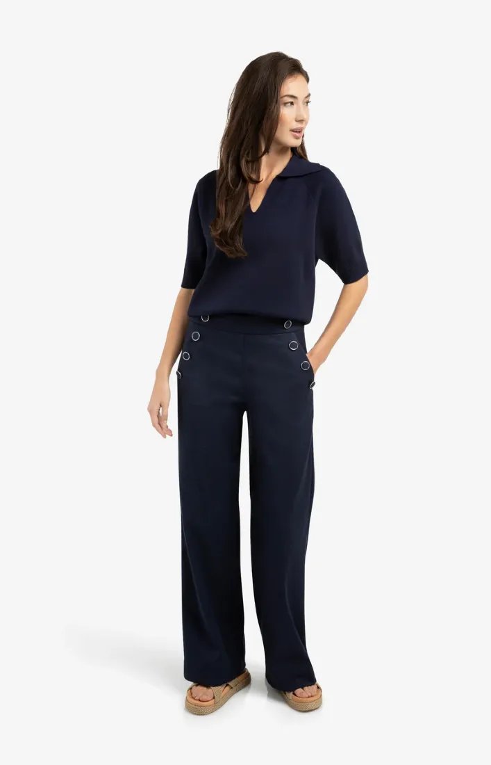Yaya Hosen Navy Blazer Blue