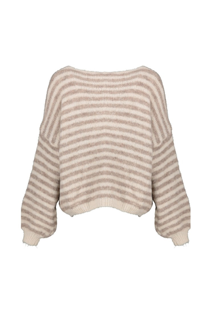 Strickjacke mit Streifen
