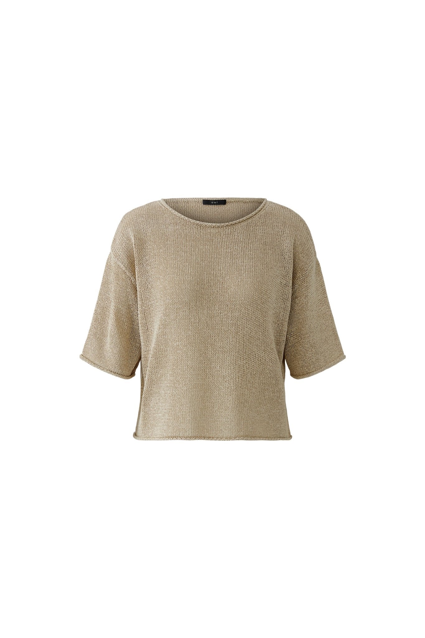 Strickpullover mit Rollsaum