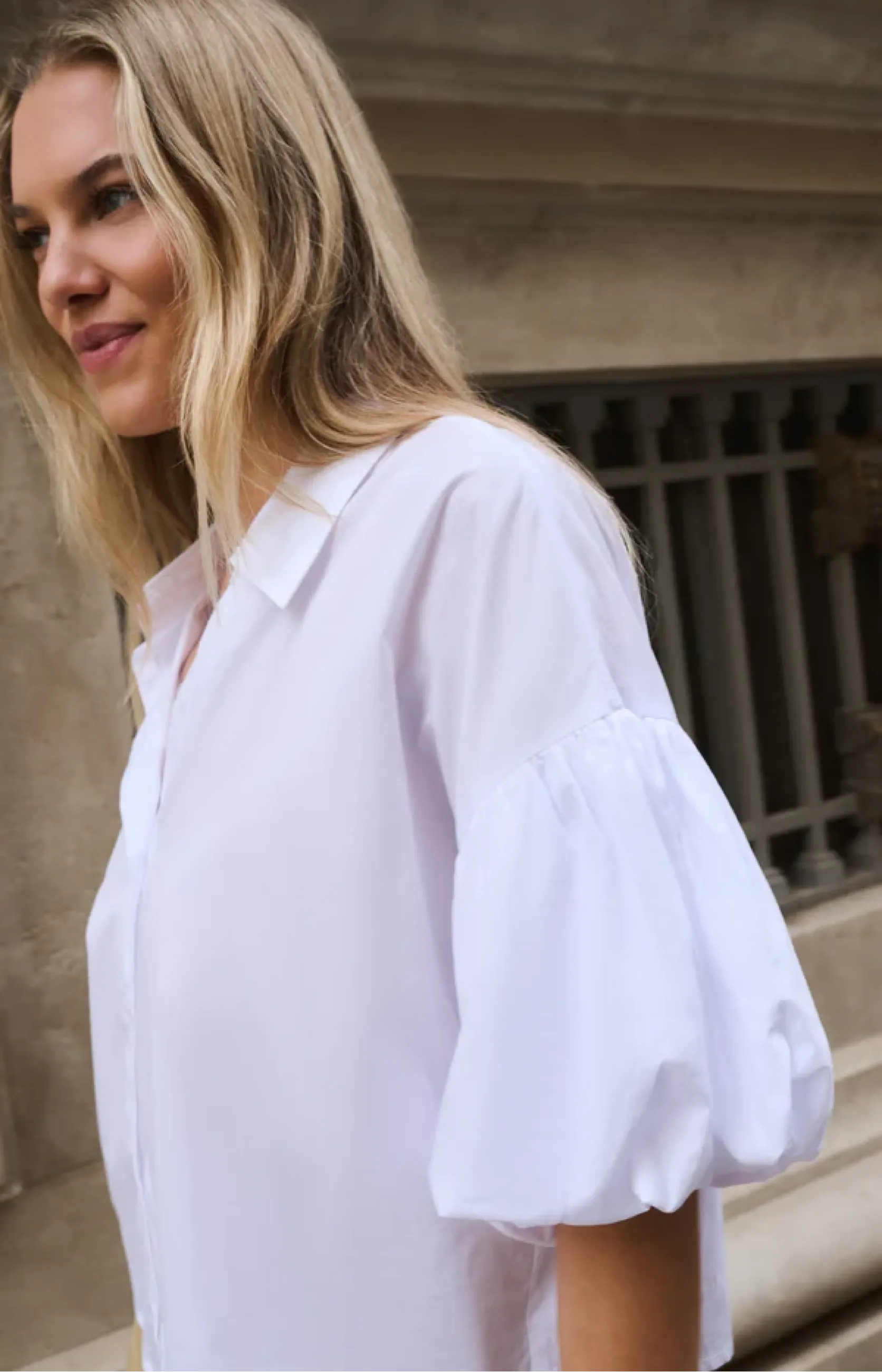 Bluse mit Ballonärmeln
