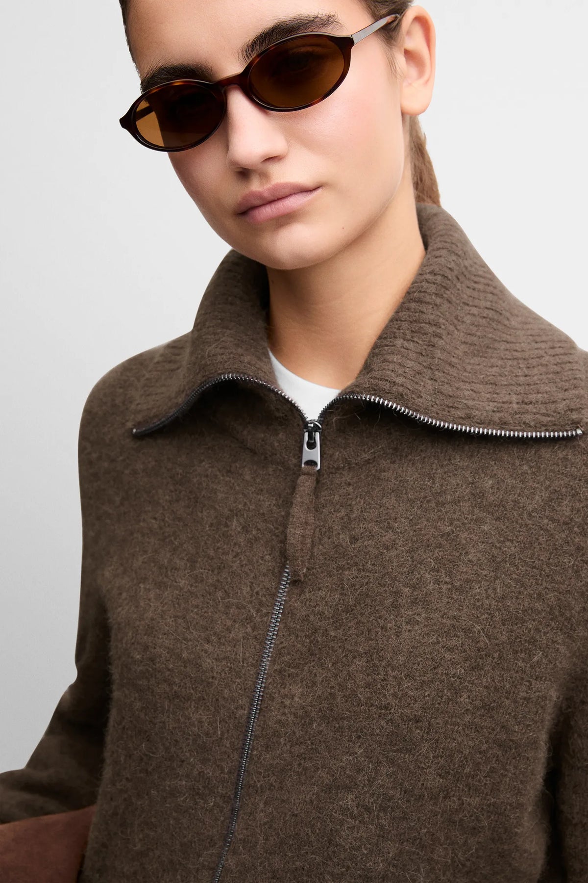 Strickjacke in Melange-Optik