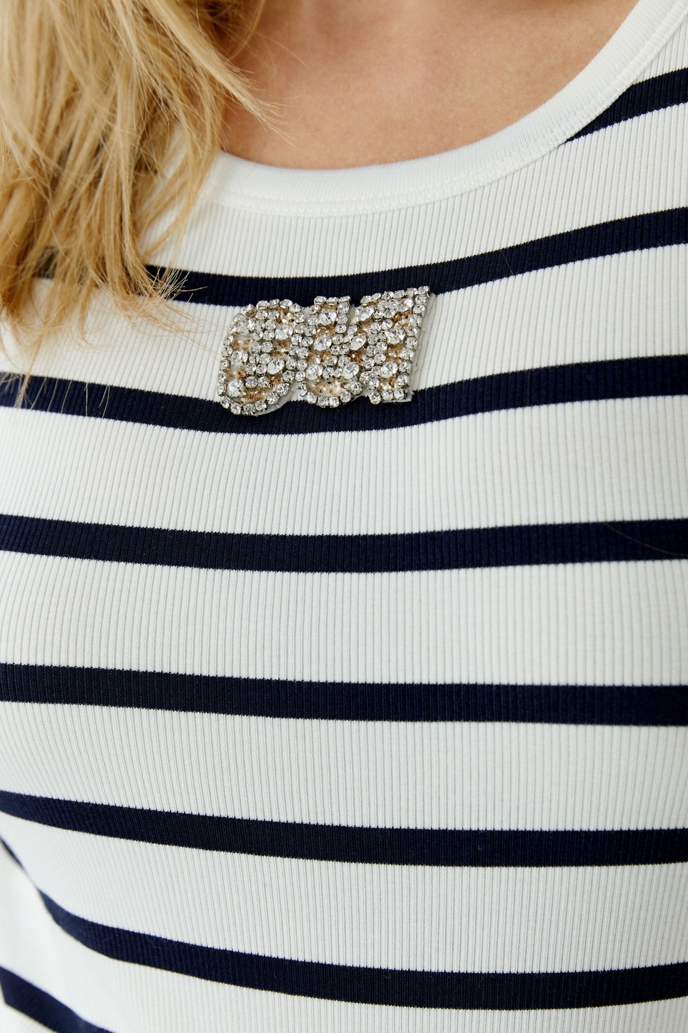 Oui Tops Offwhite Blue