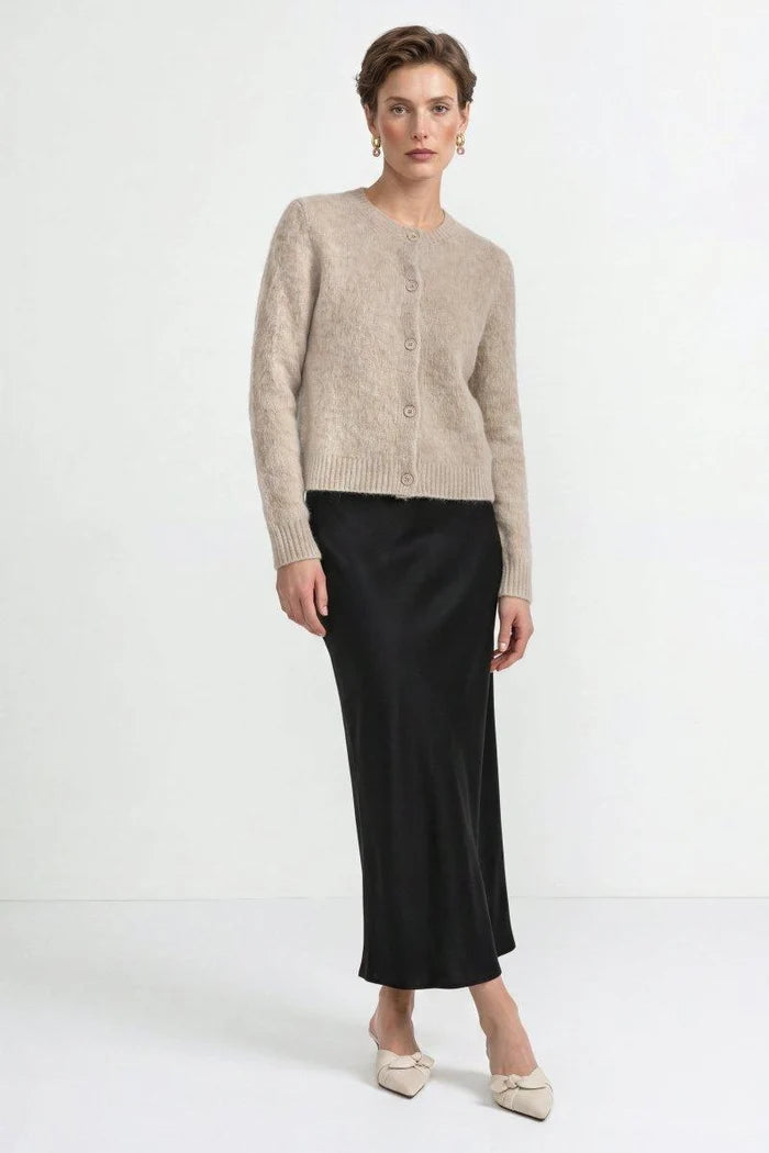 Kurz-Cardigan aus Wolle-Mix mit Mohair