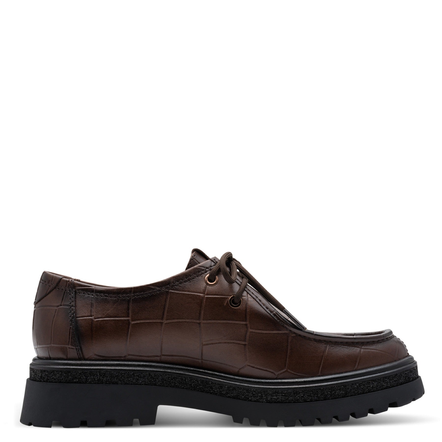 Lederschuh mit Prägung
