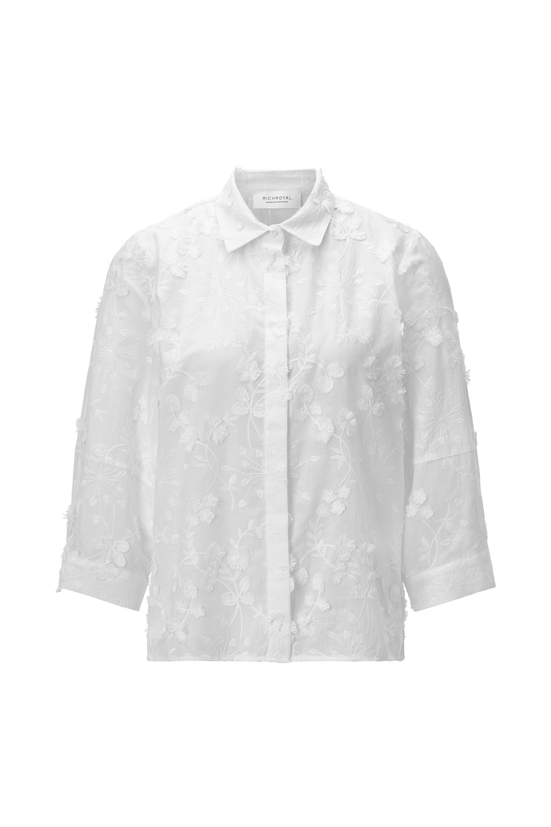 Bluse mit 3D-Stickerei