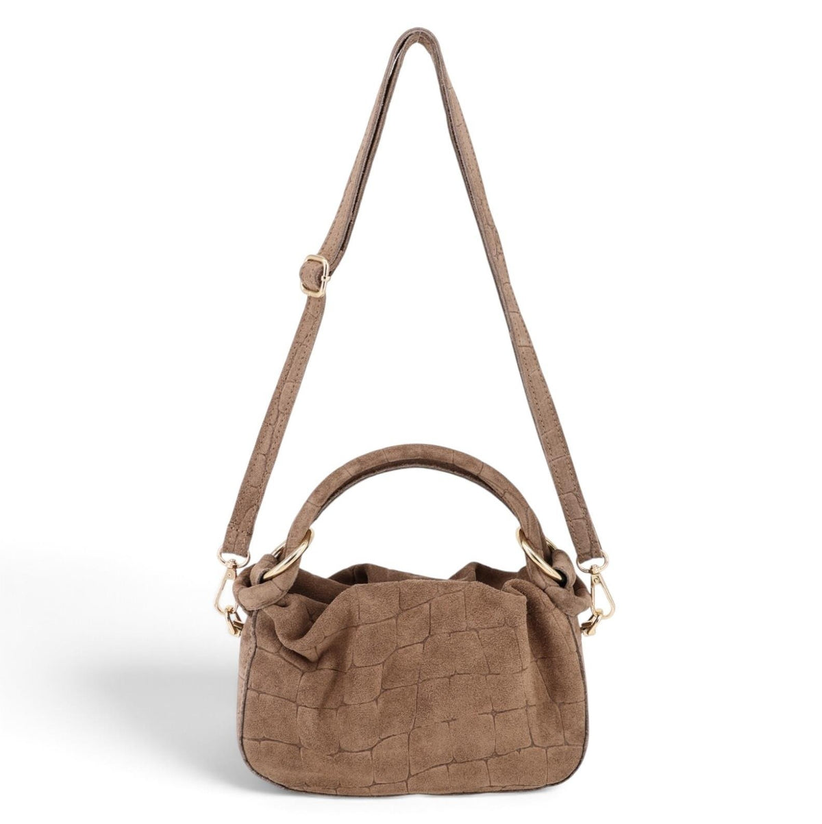 Ledertasche mit Krokoprägung