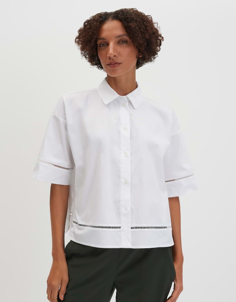 Zemdbluse Zlana mit Spitzeneinsatz