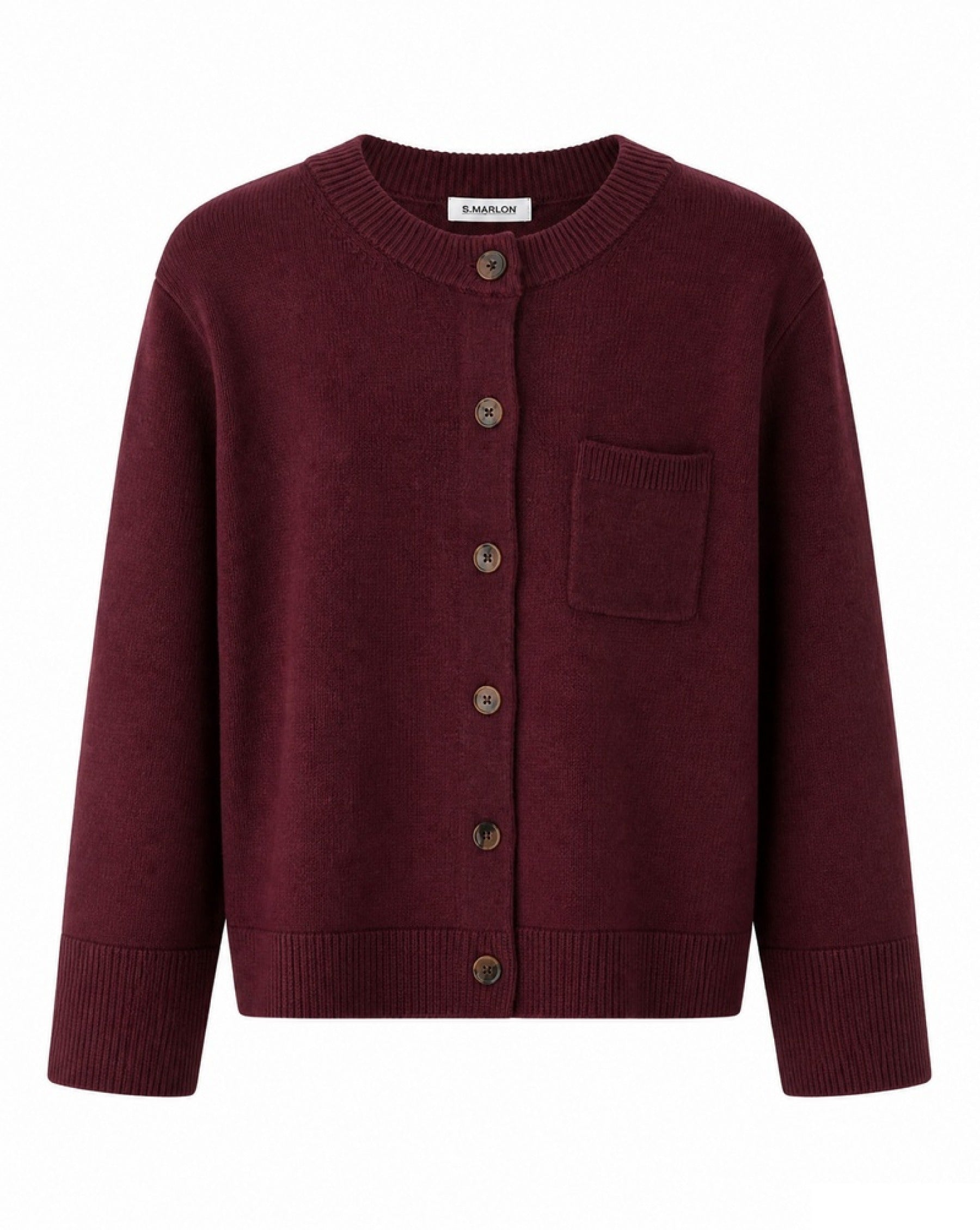 Strickjacke mit Rundhalsausschnitt