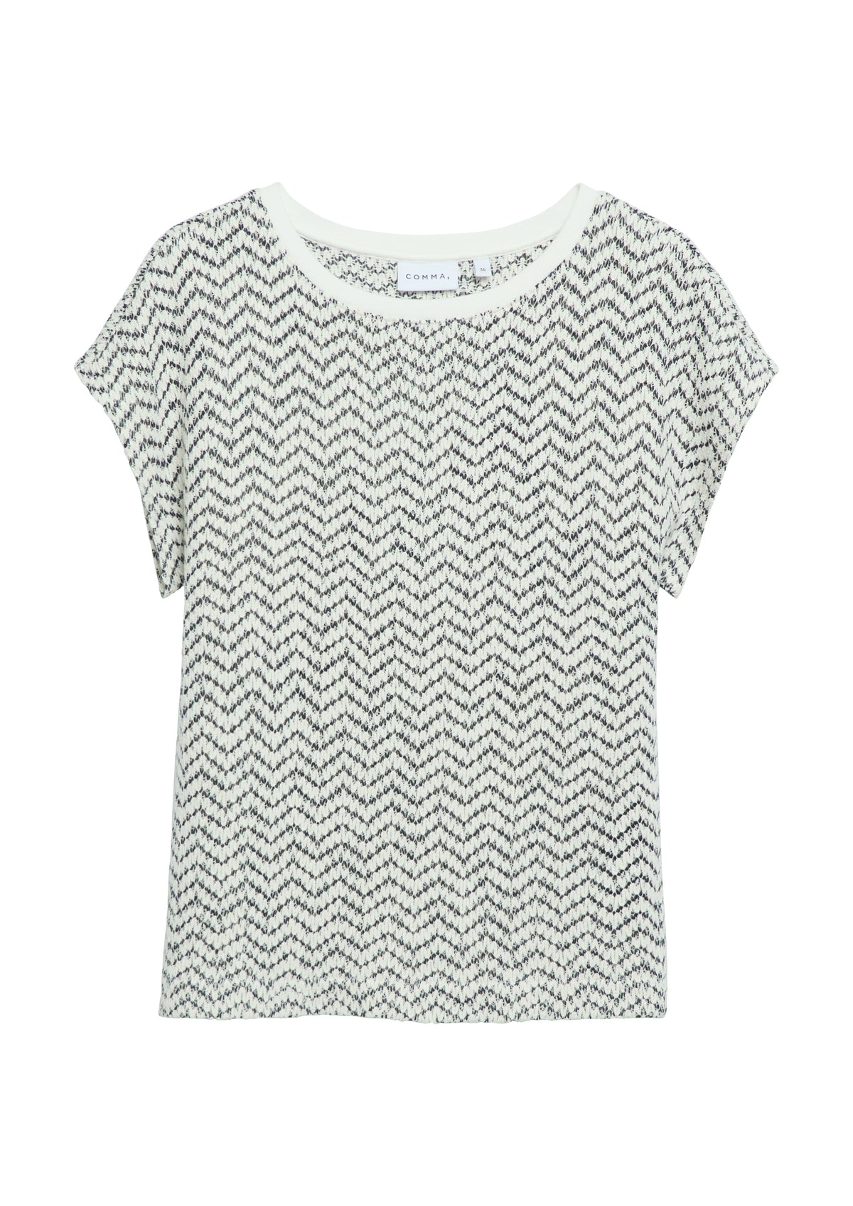 T-Shirt mit Strickmuster