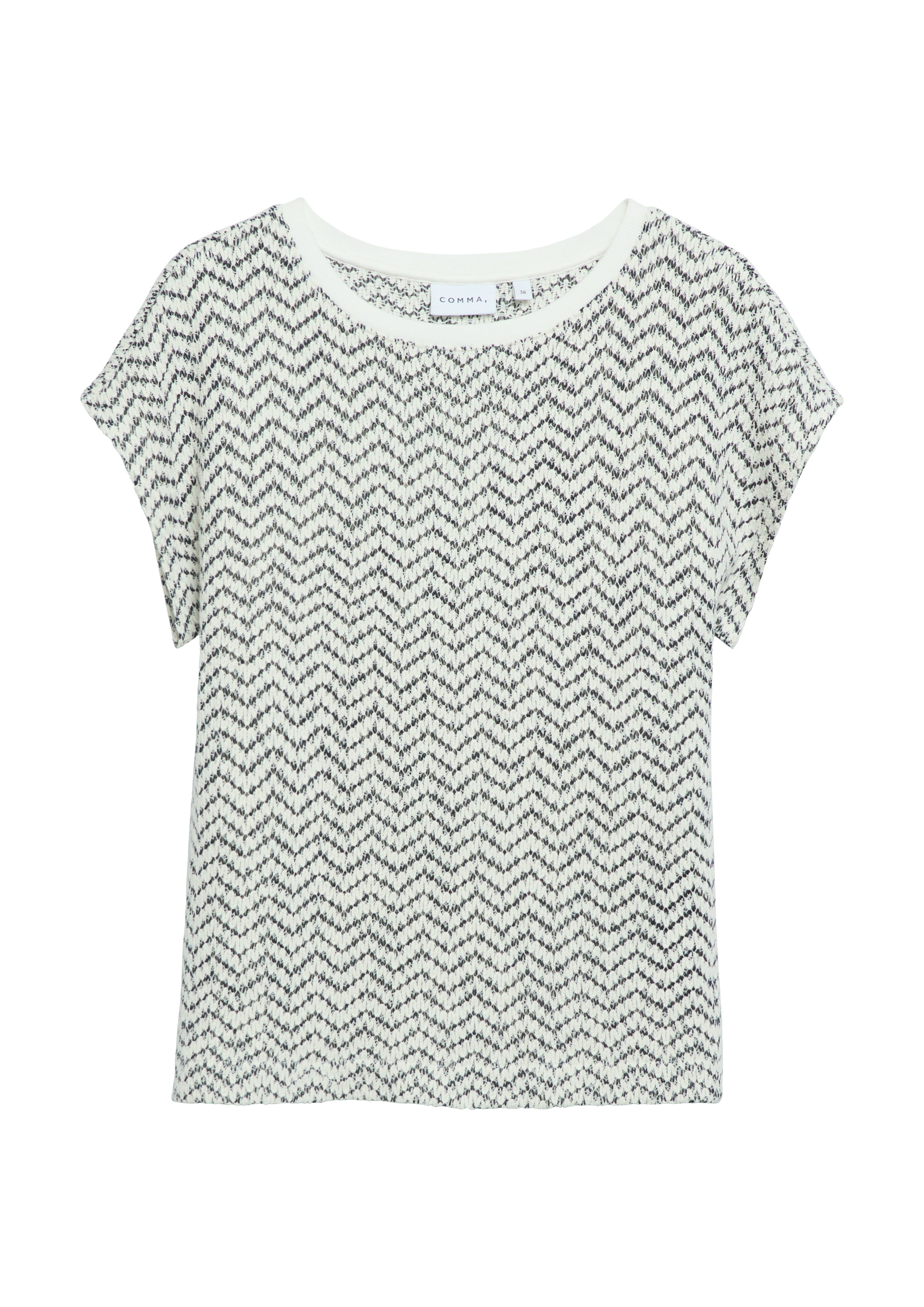 T-Shirt mit Strickmuster