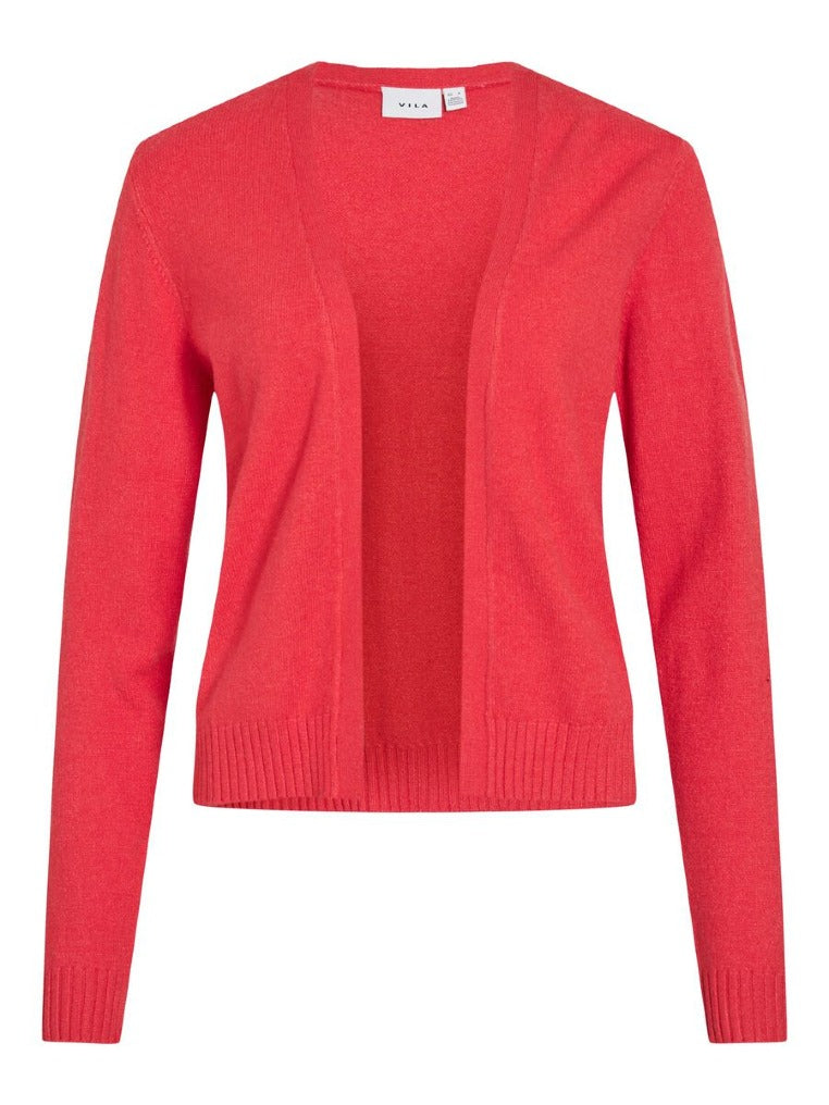 VILA Strickjacken Hibiscus/Dark Melange