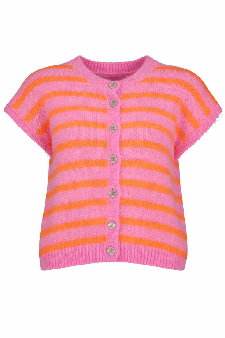 Strickweste mit Streifen