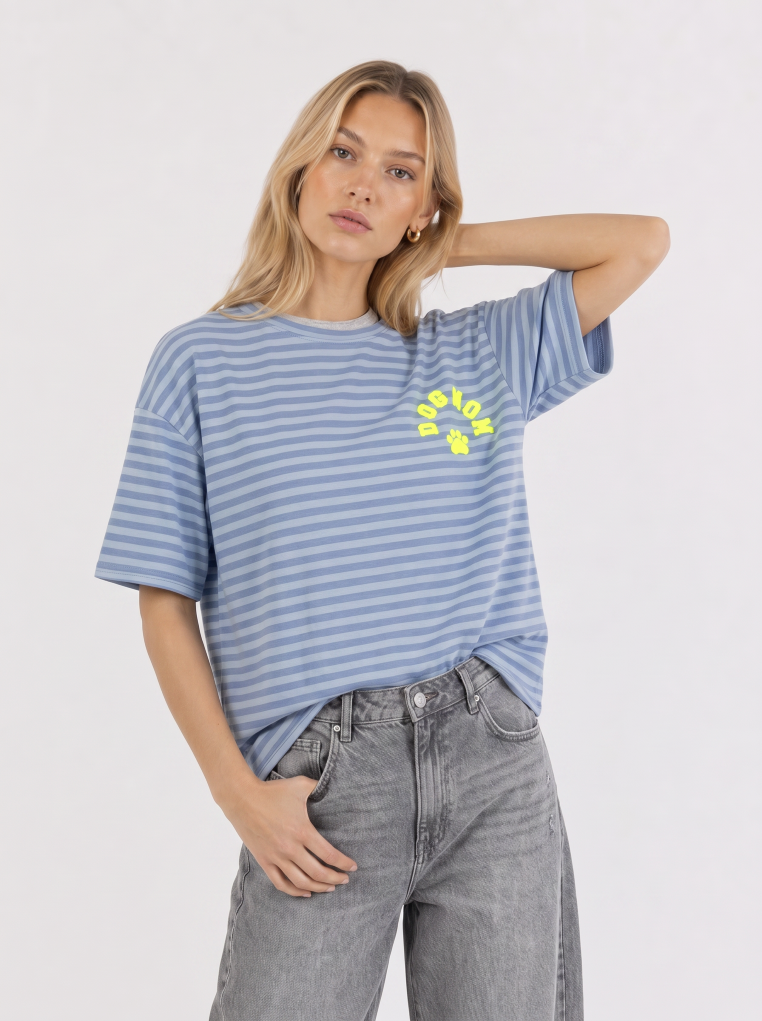 T-Shirt mit Streifen "Dogmum"
